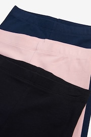 Pink/Black/Navy Leggings 3 Pack (3-16yrs) - Image 6 of 6