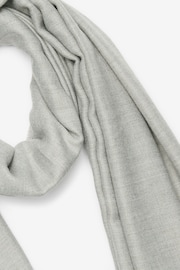 Grey Plain Midweight Scarf - Image 2 of 5
