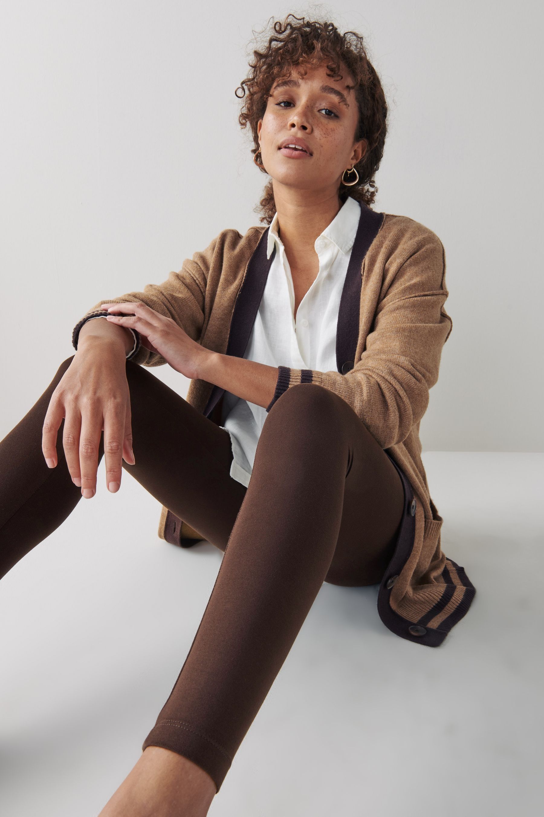 Legging marron chocolat fille sales