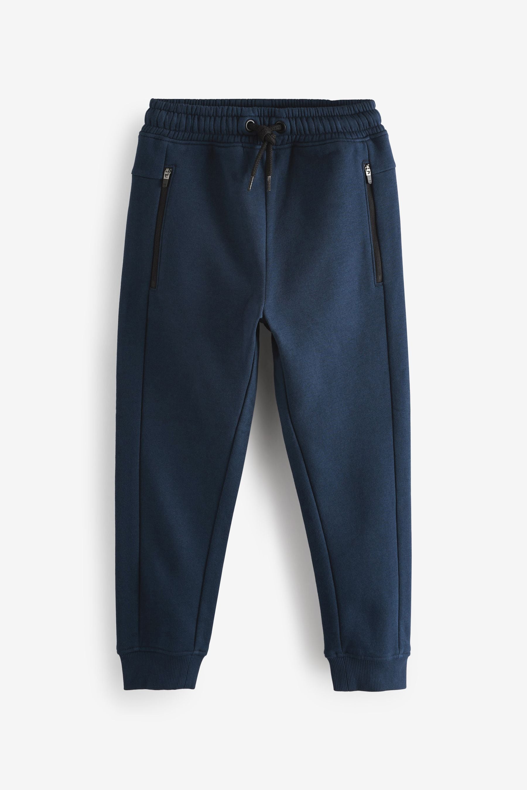 Buy Navy Slim Fit Zip Joggers 3 16yrs from the Next UK online shop