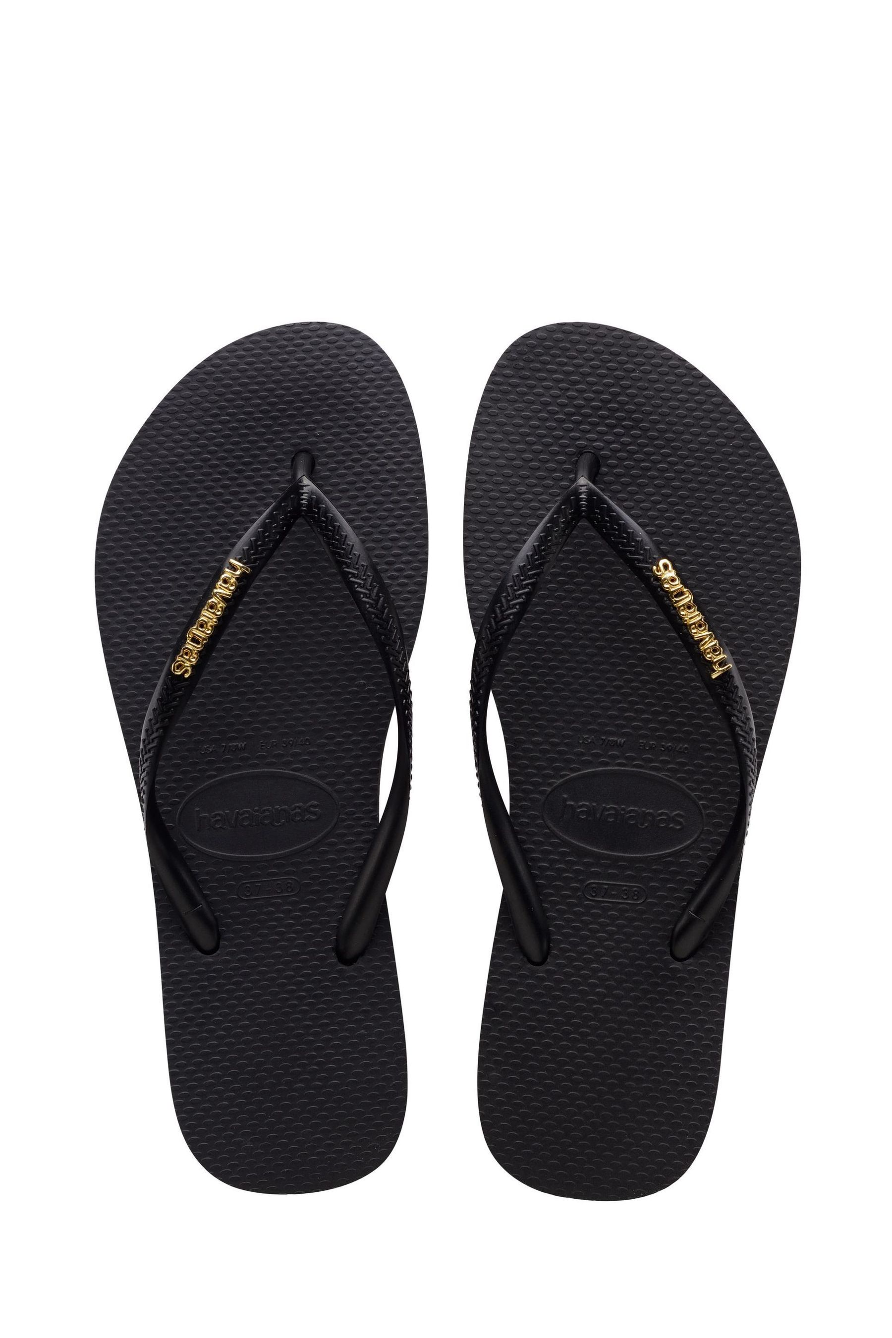 Buy Havaianas Slim Logo Metallic Flip Flops from Next Ireland