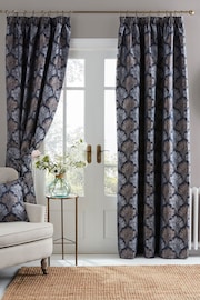 Ashley Wilde Blue Kimpton Blackout Pencil Pleat Curtains - Image 1 of 1