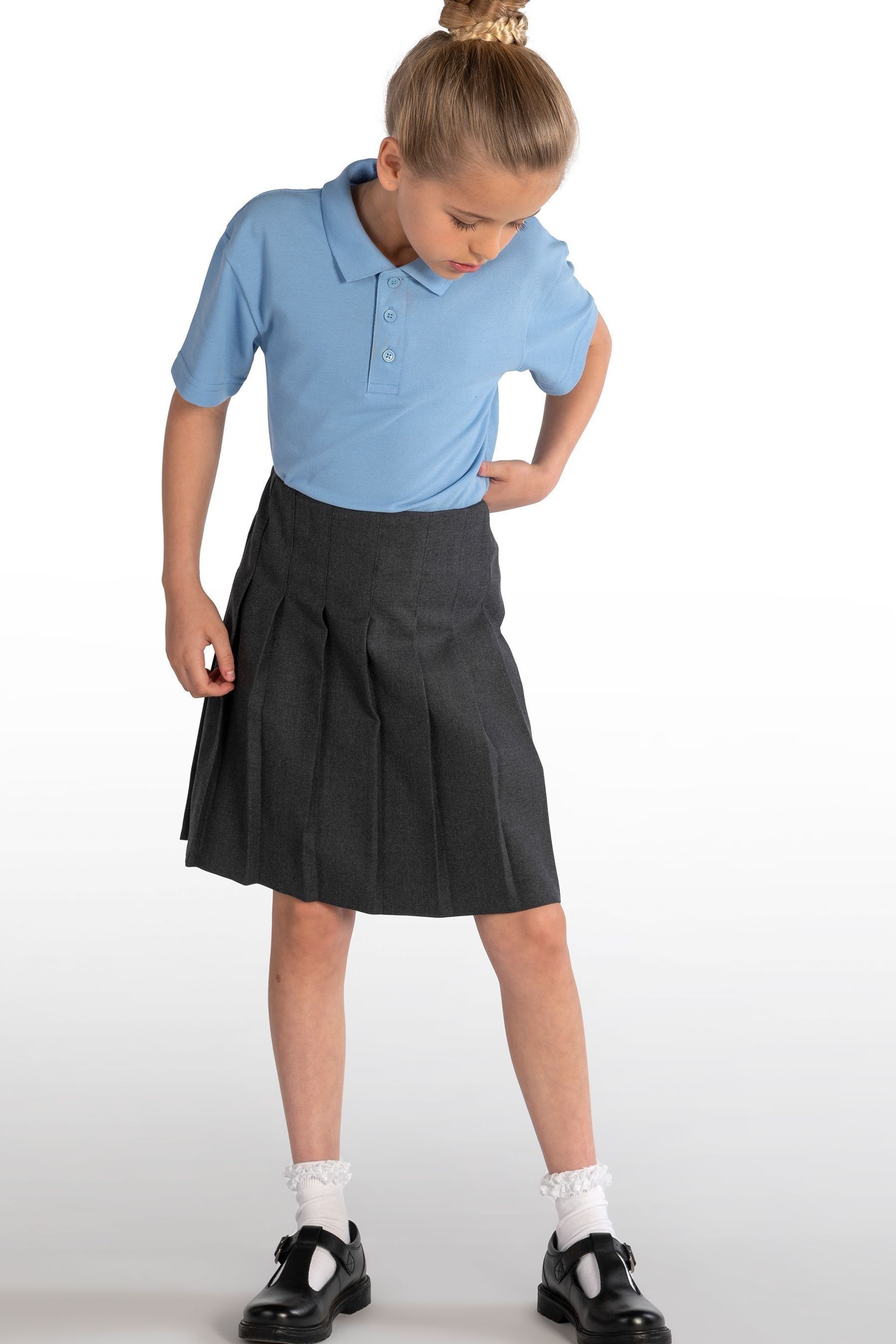 Buy Trutex Harrow Grey Junior Stitch Down Pleat Skirt from Next Luxembourg