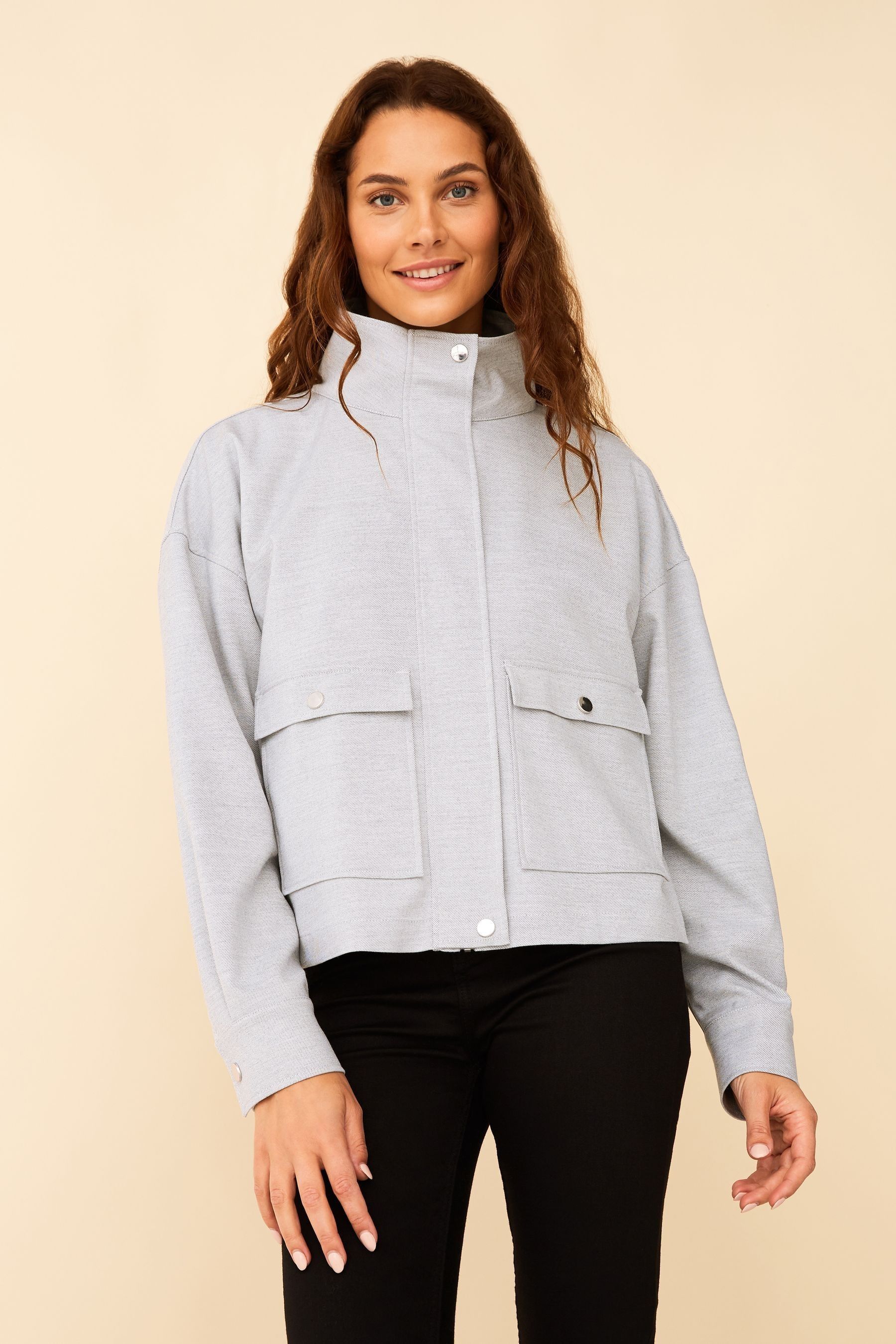 Buy F F New Zip Through Grey Jacket from the Next UK online shop
