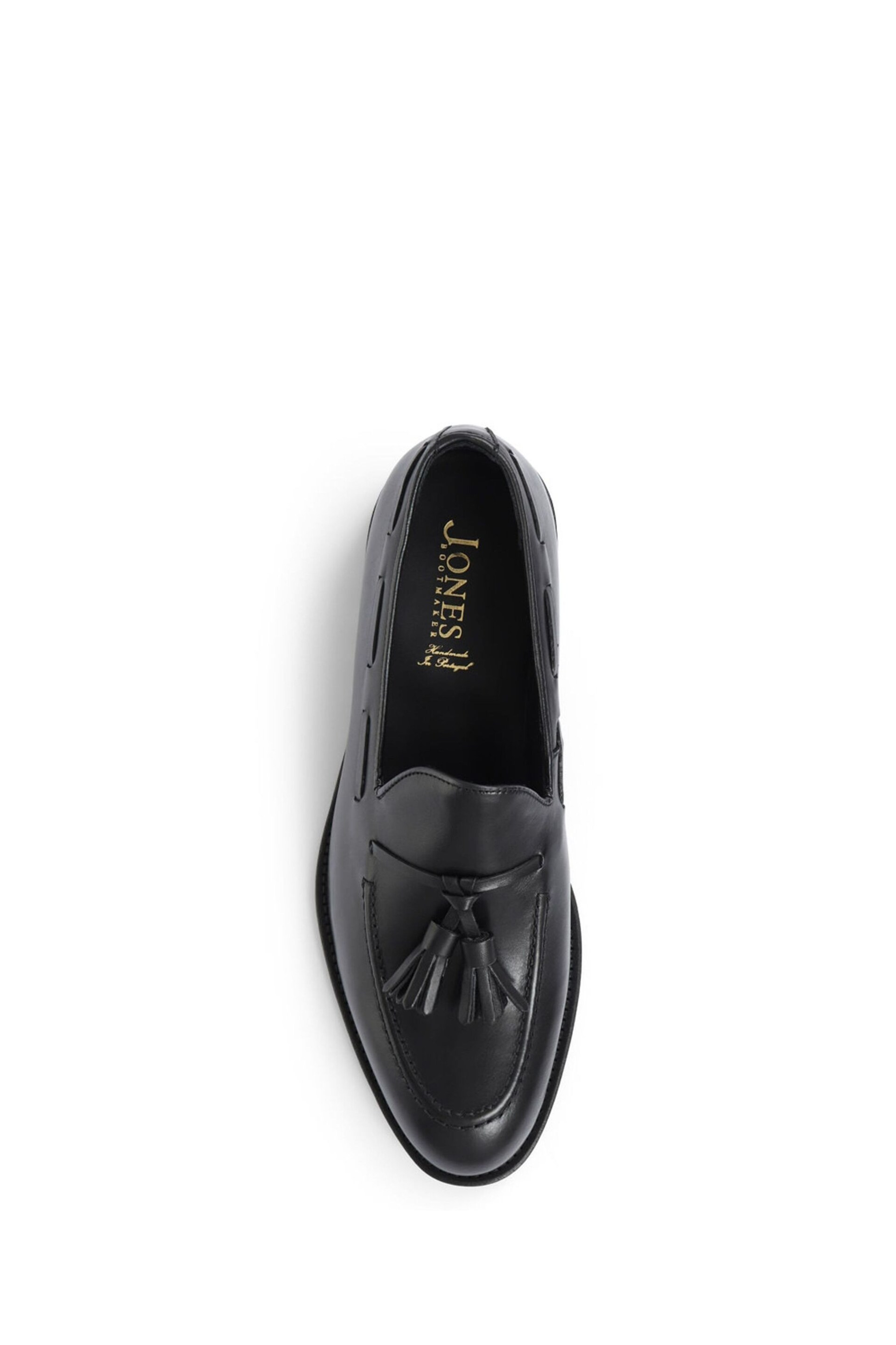 Jones Bootmaker Black Cannon Street Handmade Men's Loafers - Image 6 of 7