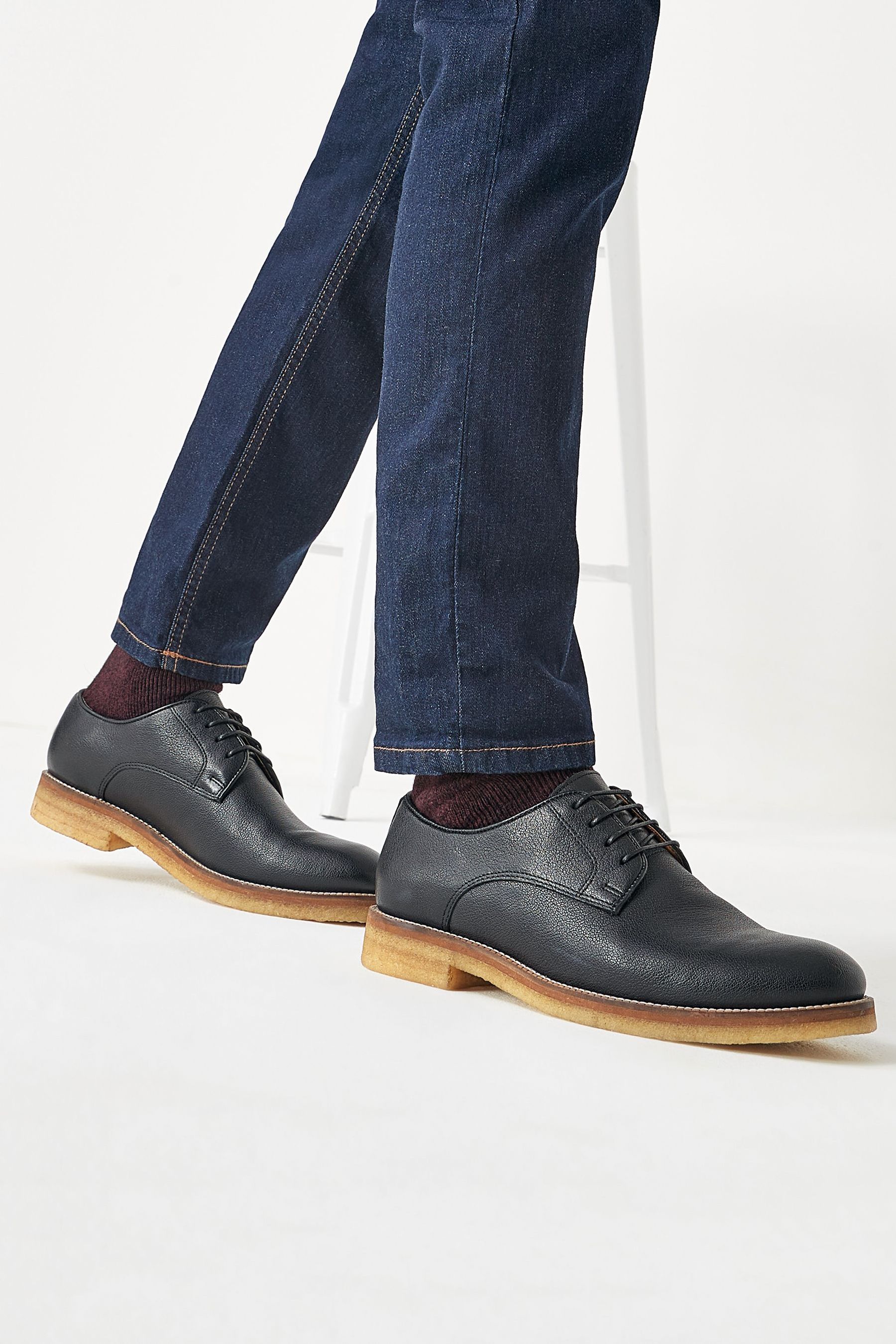 Buy Black Modern Heritage Crepe Sole Derby Shoes from Next Luxembourg