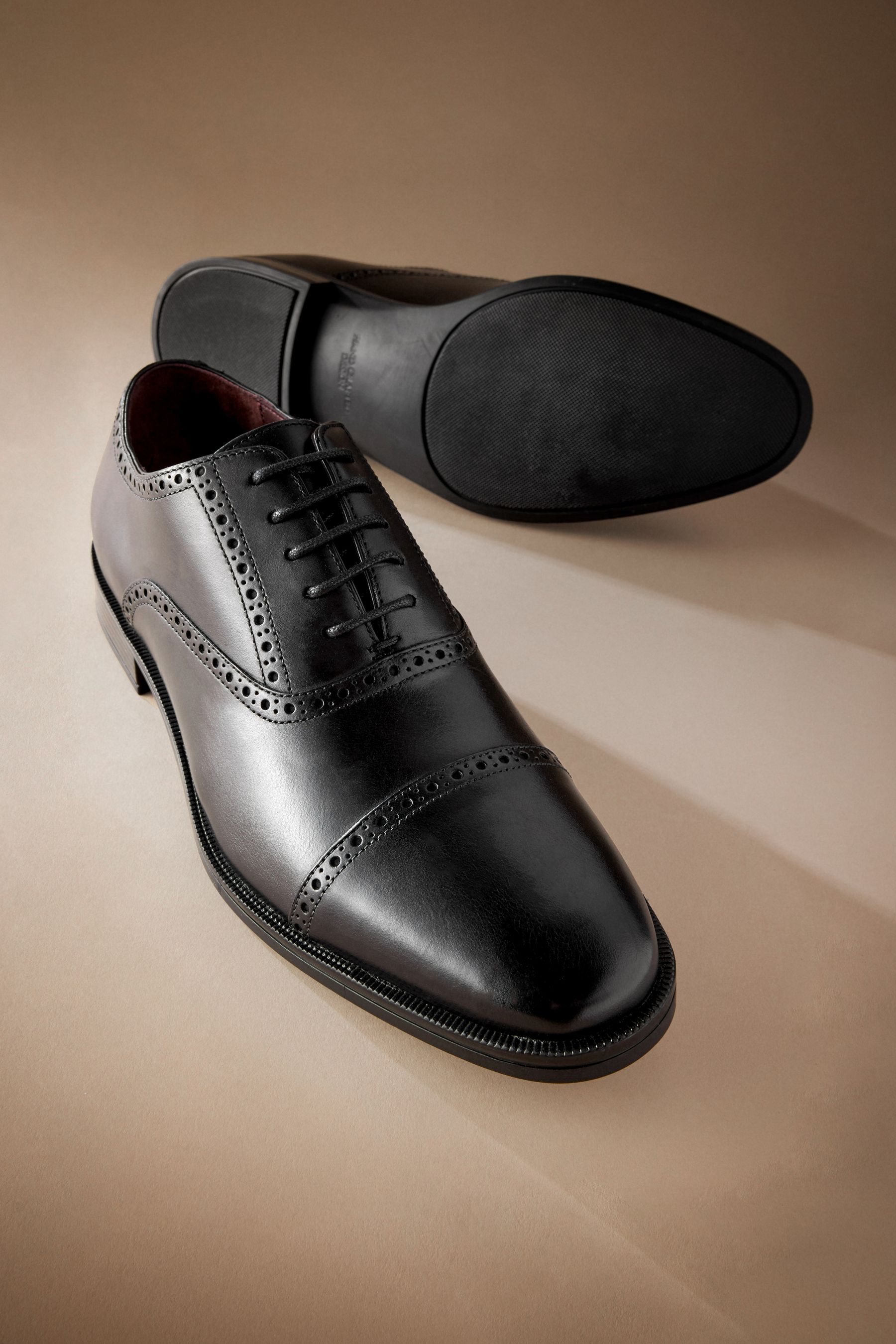 Buy Black Signature Toe Cap Oxford Shoes from the Next UK online shop