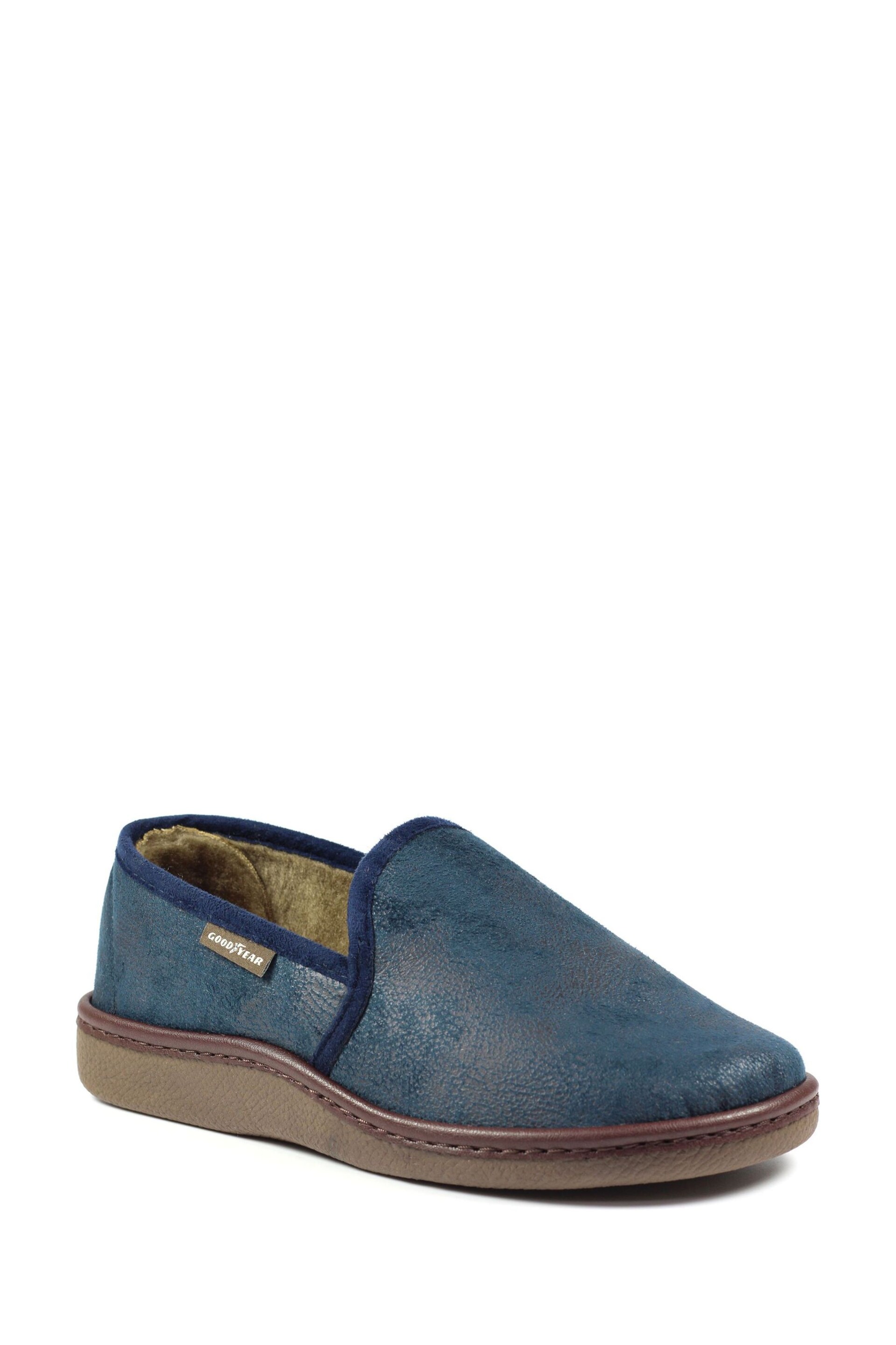 Goodyear Blue Manor Blue Full Slippers - Image 1 of 9