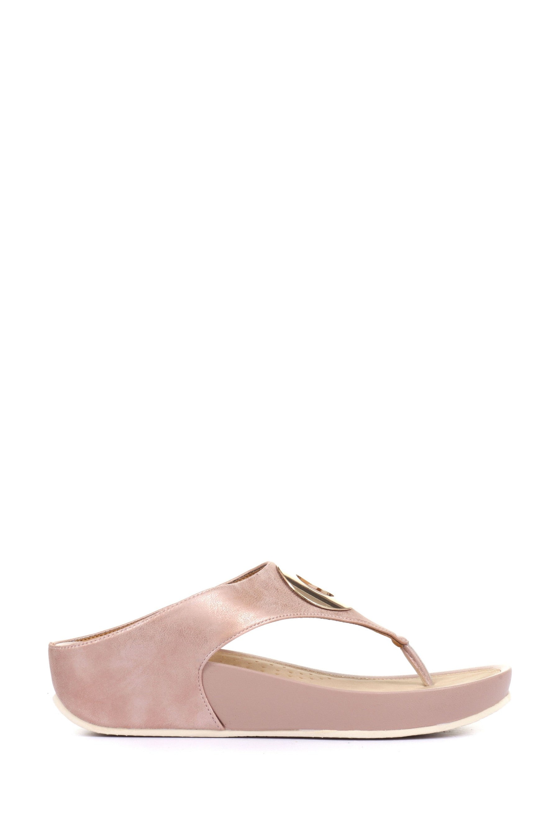 Ladies white toe post sandals top