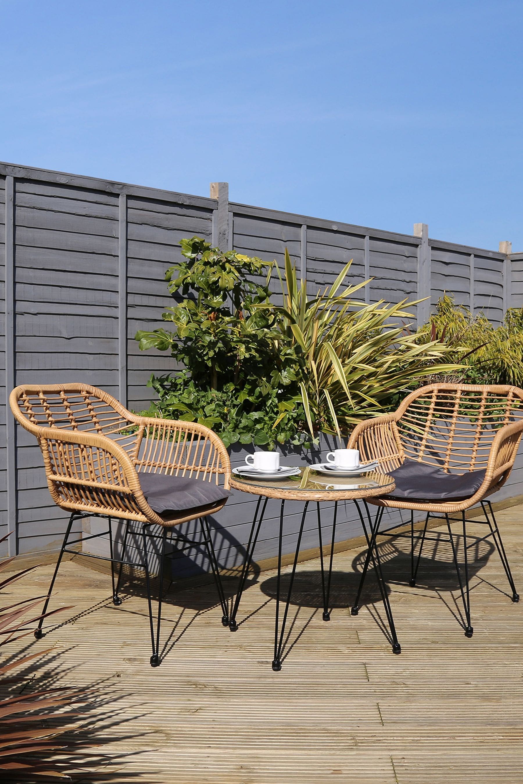 Buy Charles Bentley Natural Garden Rattan 2 Seater Bistro Set from the Next UK online shop