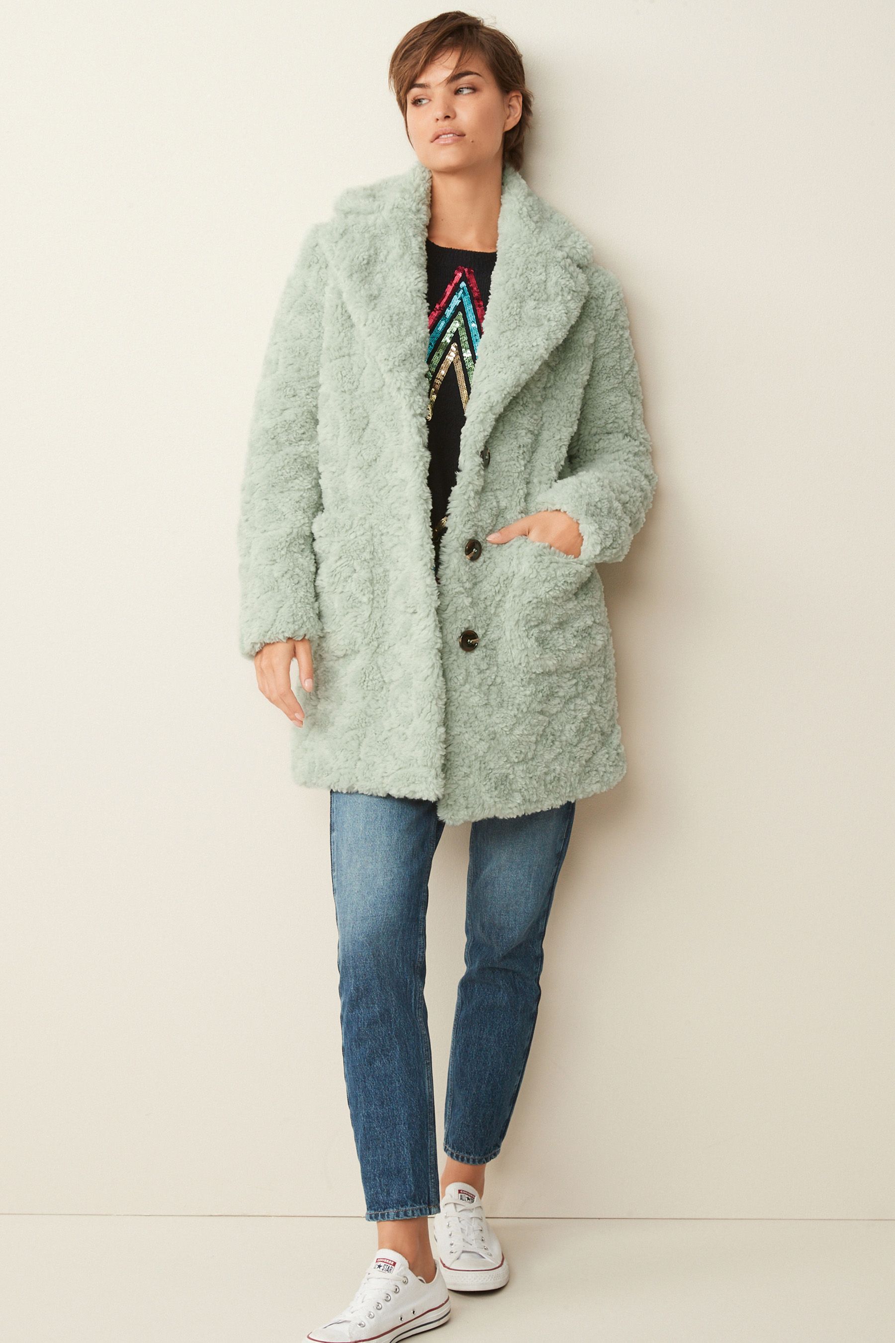 Next teddy borg coat online