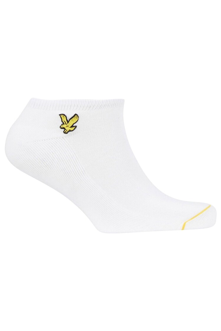 White Lyle & Scott Trainer Socks 5 Pack - Image 2 of 6