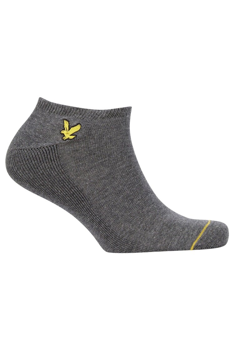 White Lyle & Scott Trainer Socks 5 Pack - Image 6 of 6