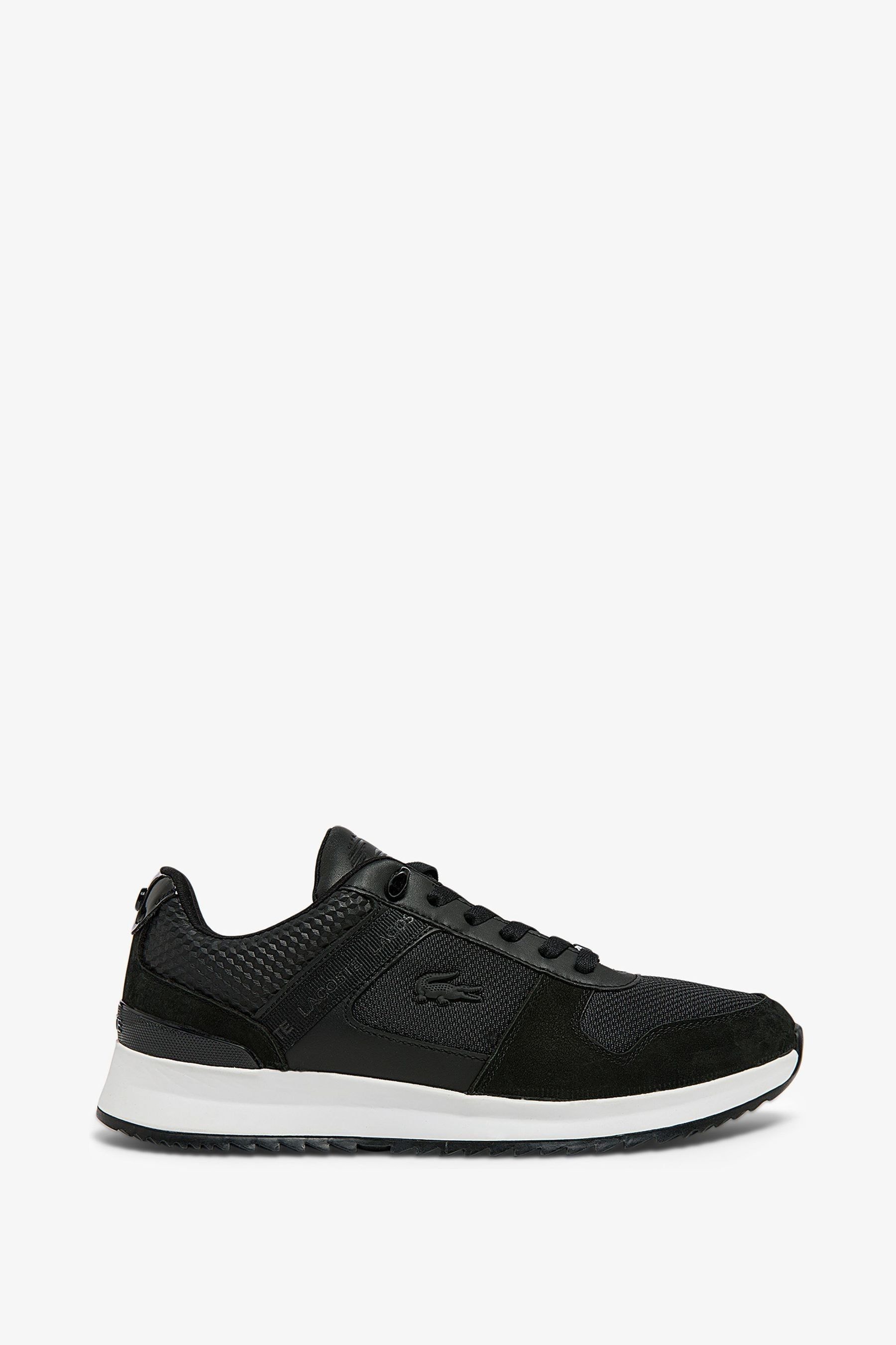 Buy Lacoste Mens Black Joggeur 2.0 Leather Trainers from Next Luxembourg