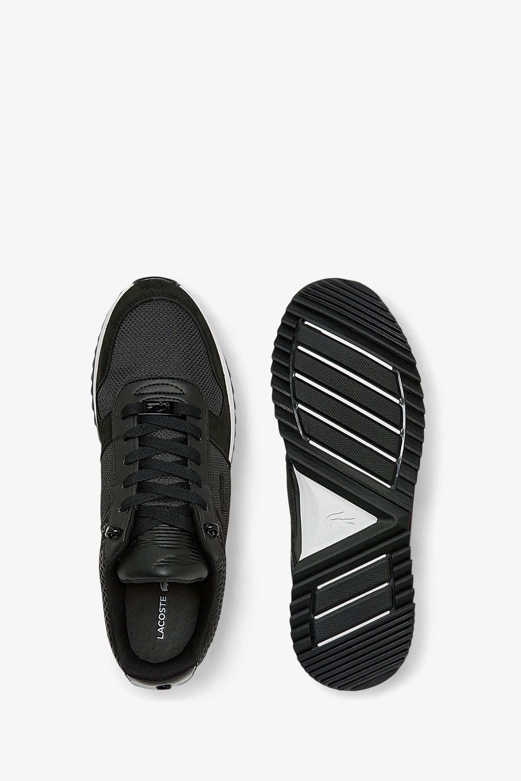 Buy Lacoste Mens Black Joggeur 2.0 Leather Trainers from Next Luxembourg