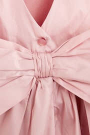 Pink Taffeta Flower Girl Bow Dress (3mths-10yrs) - Image 7 of 7