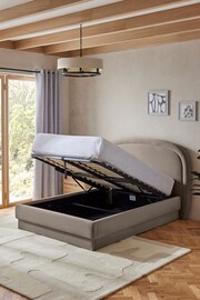 Soft Velvet Mink Brown Arlo Upholstered Ottoman Storage Bed Frame - Image 3 of 8