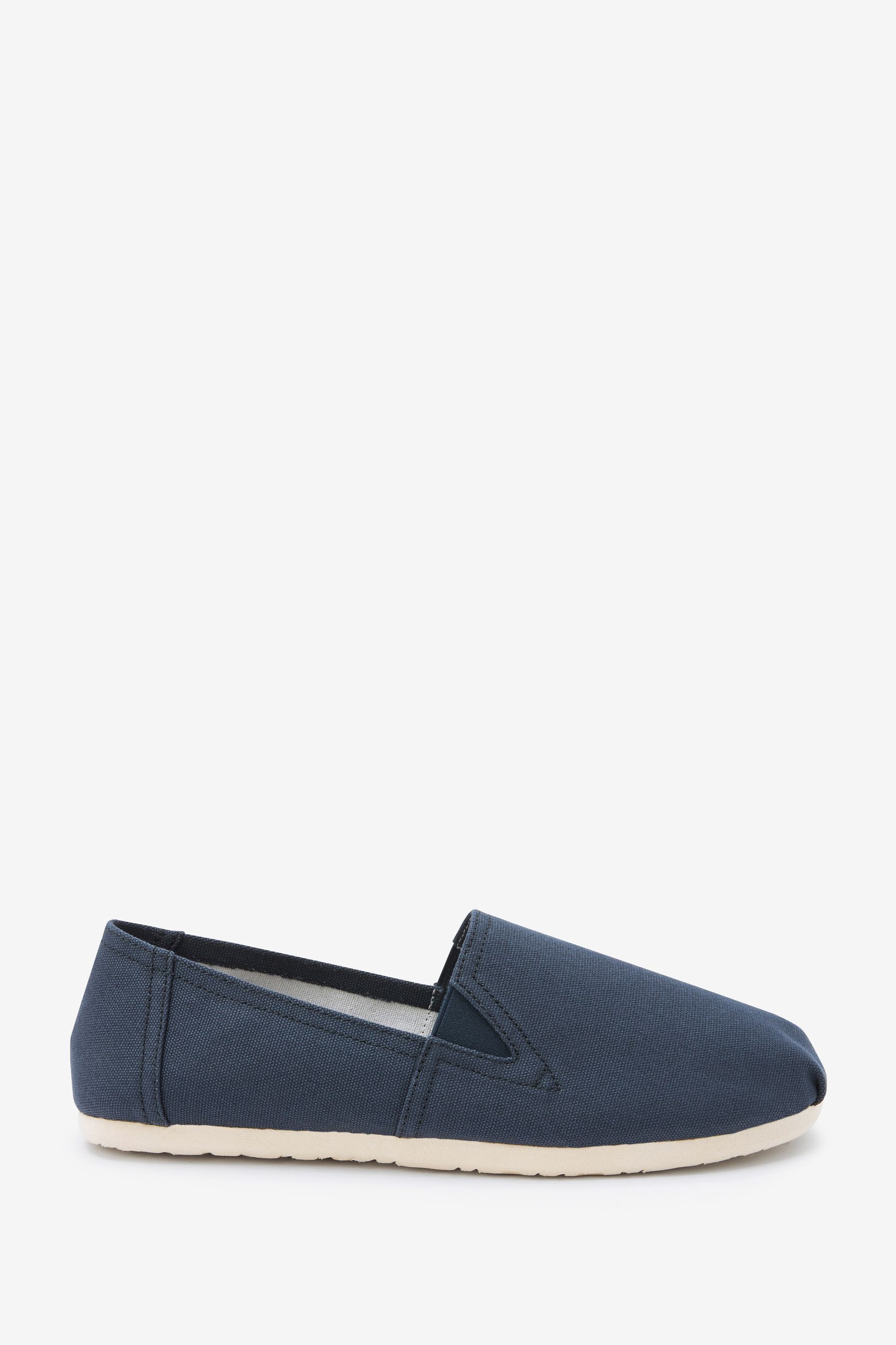 Blue canvas slip on shoes on sale