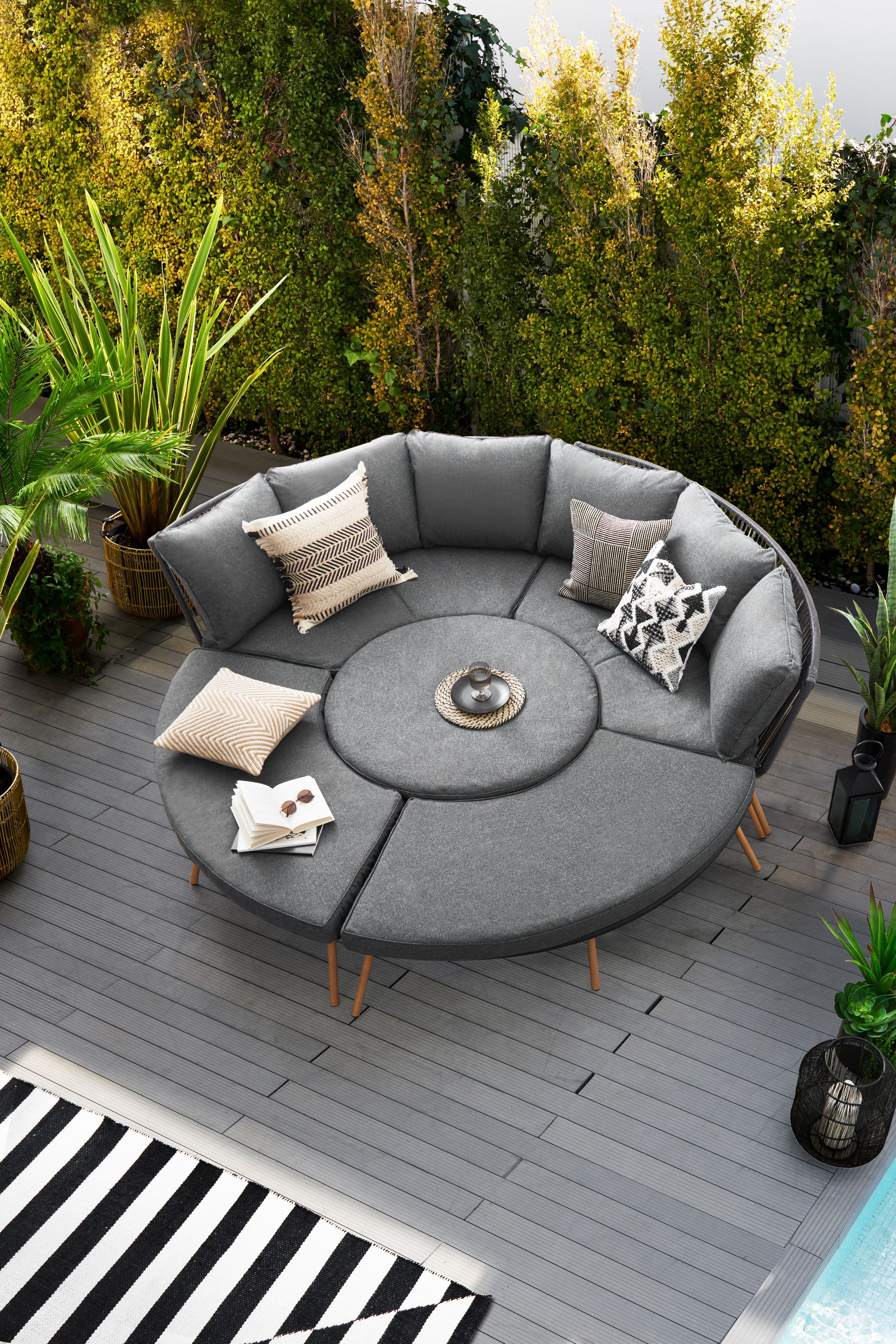 Buy Black Helsinki Garden Rattan Sofa and Table Dining Lounge Set from the Next UK online shop