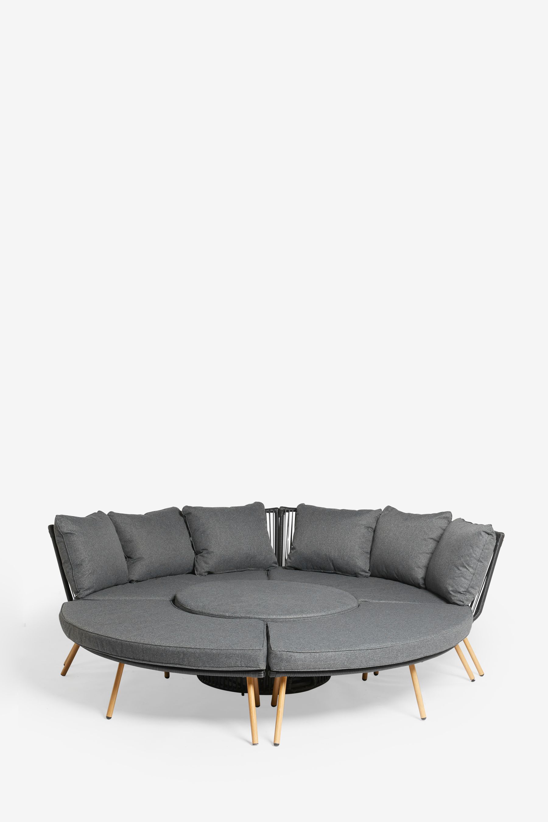 Buy Black Helsinki Garden Rattan Sofa and Table Dining Lounge Set from the Next UK online shop