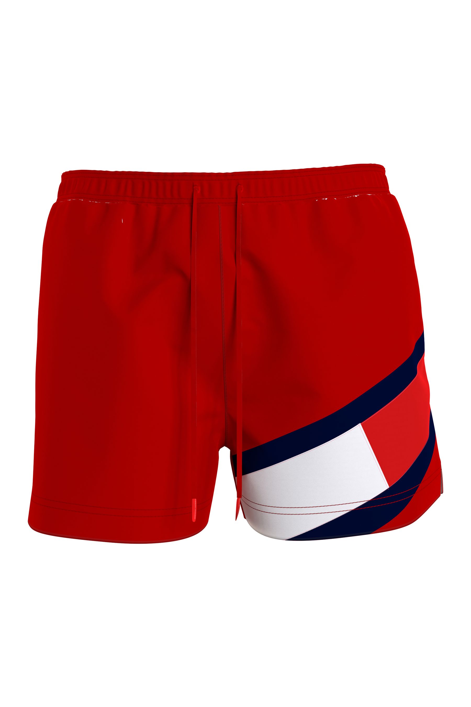 Buy Tommy Hilfiger Red Mens Solid Flag Swim Shorts from Next Luxembourg
