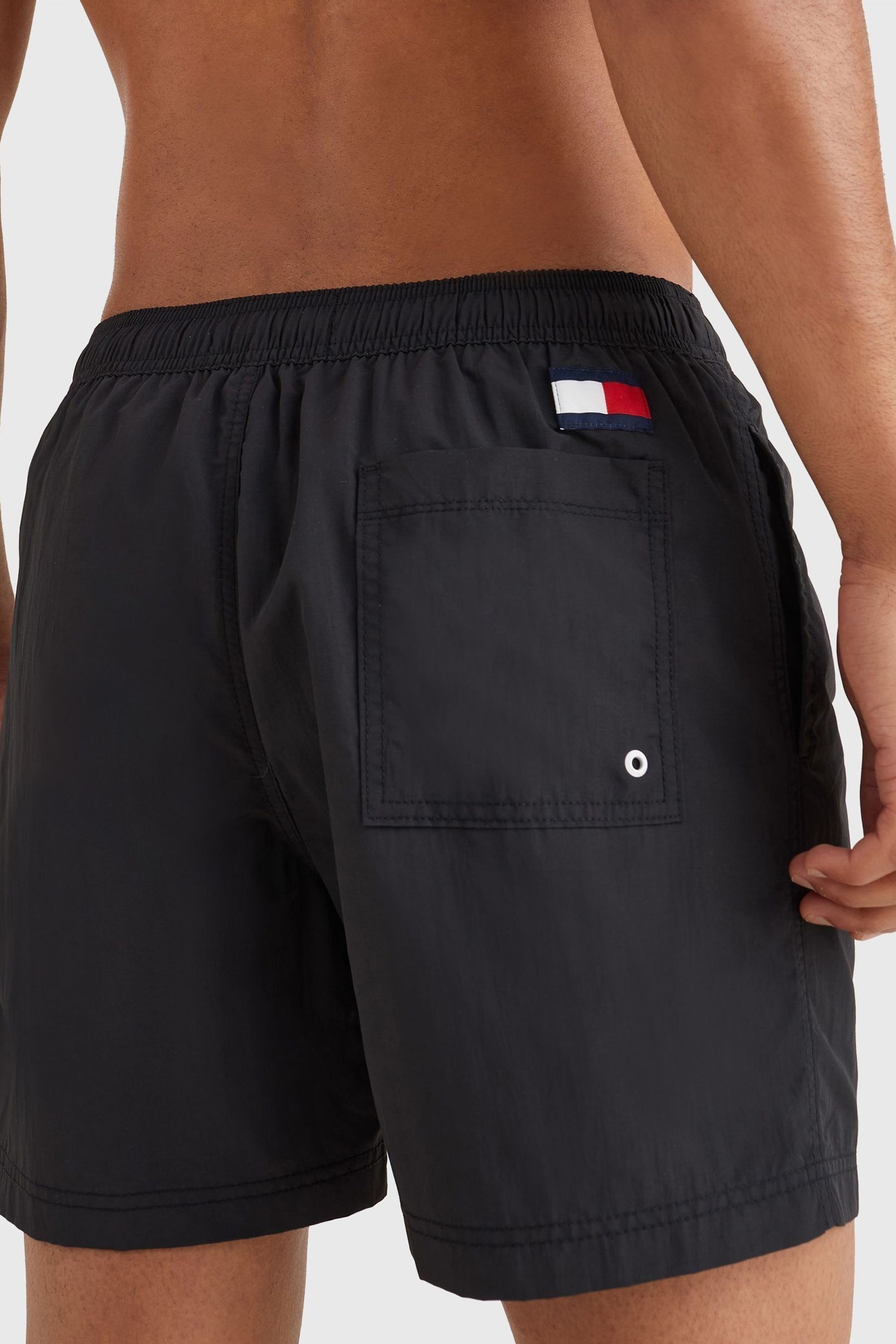 Tommy Hilfiger Mens Solid Flag Swim Shorts