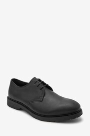 Black Cleated Lace-Up Derby Shoes - Image 2 of 4