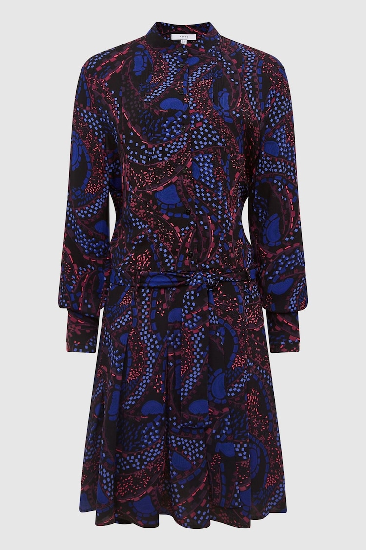 Reiss Purple Sienna Printed Mini Dress - Image 2 of 7