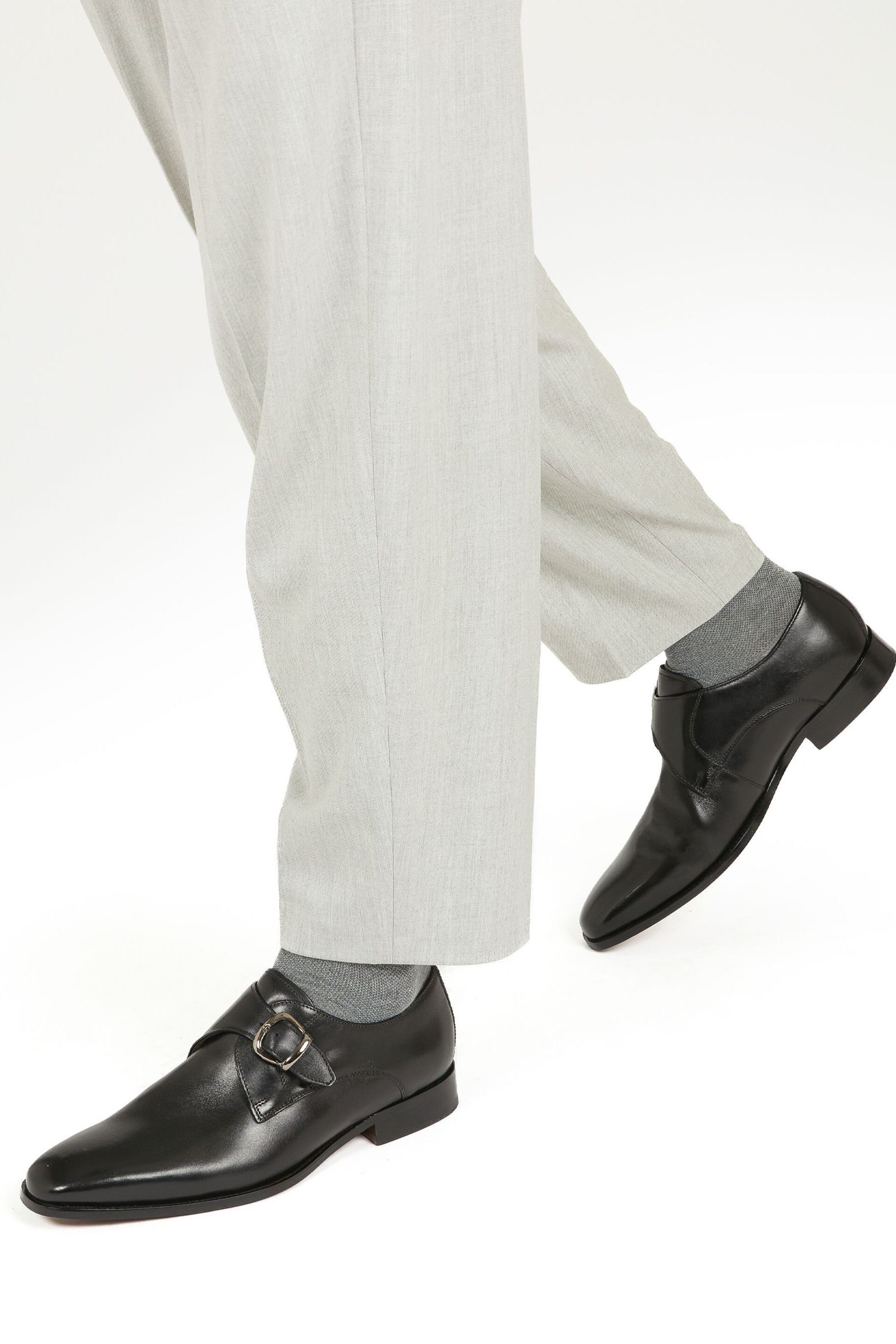 Jones Bootmaker Justin Men's Leather Single Strap Monk Shoes - Image 1 of 6