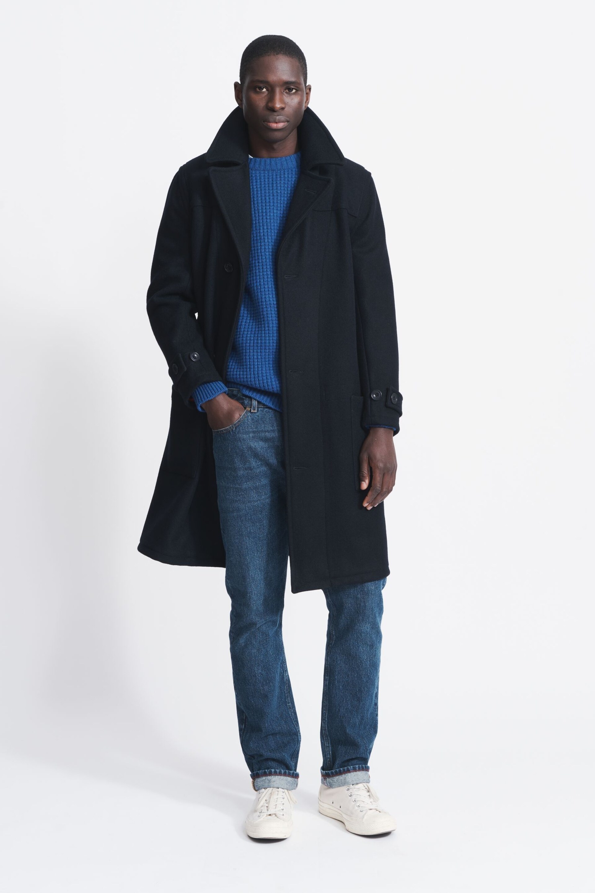 Aubin Blue Raleigh Wool Coat - Image 1 of 7