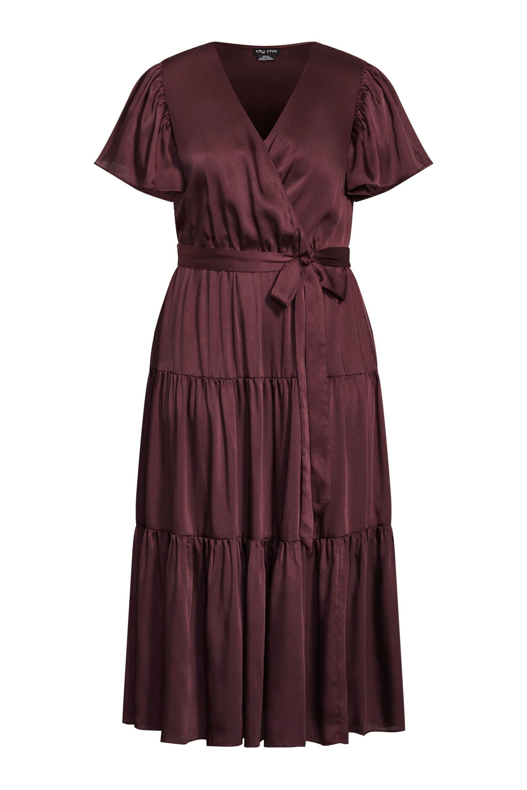 Buy City Chic Red Tiered Sweetness Maxi Dress from Next Luxembourg