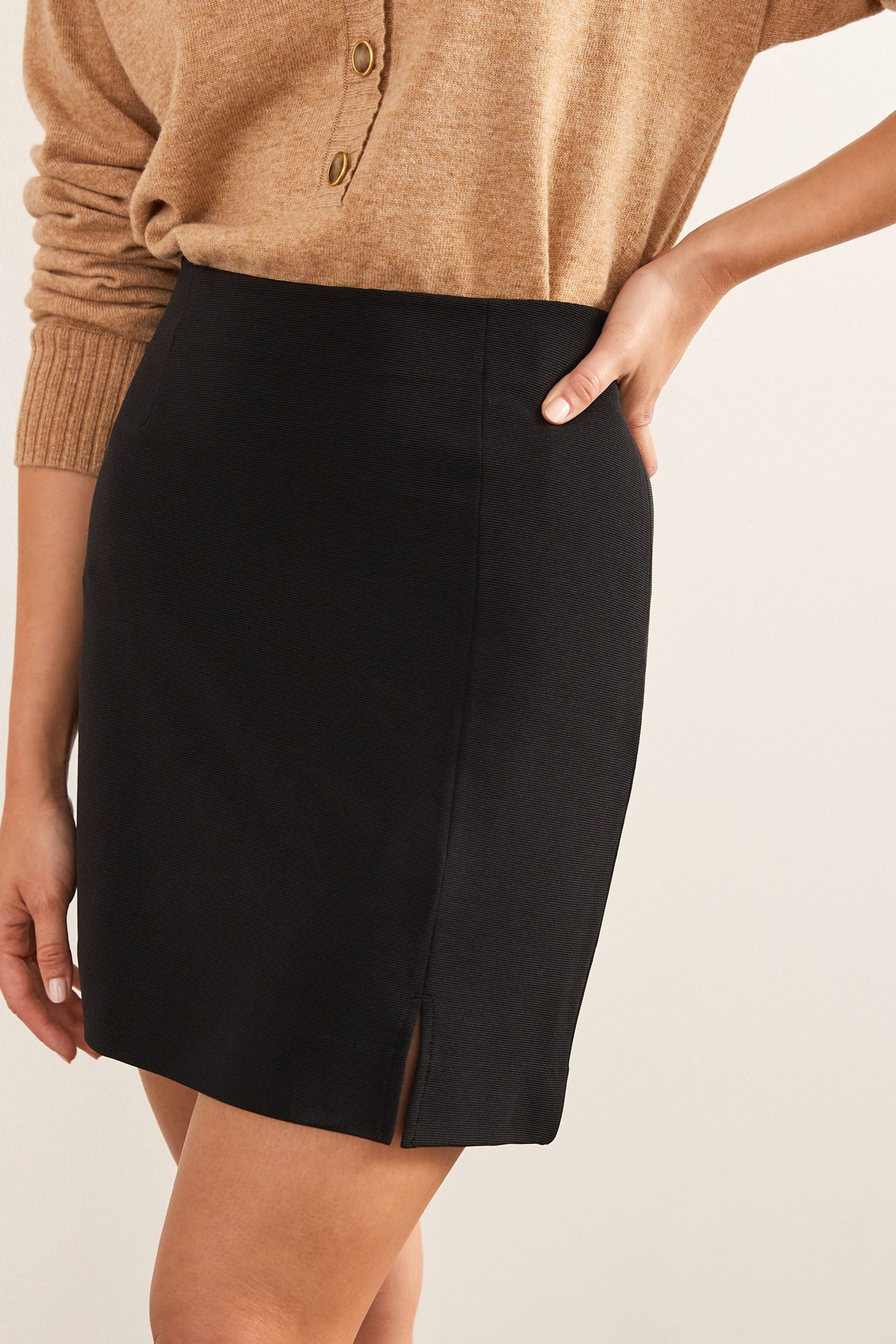 Black A Line Mini Skirt