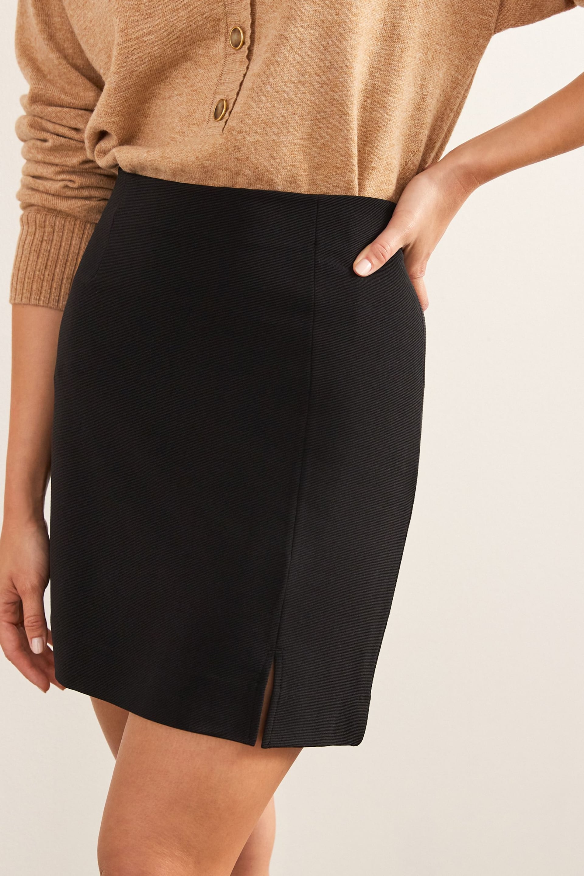 Black A-Line Mini Skirt - Image 4 of 5