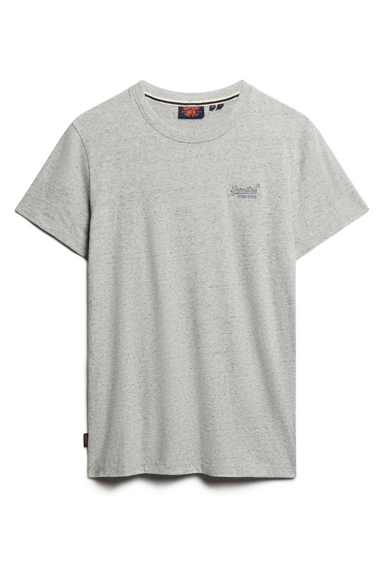 Superdry Grey Organic Cotton Vintage Embroidered T-Shirt - Image 7 of 7