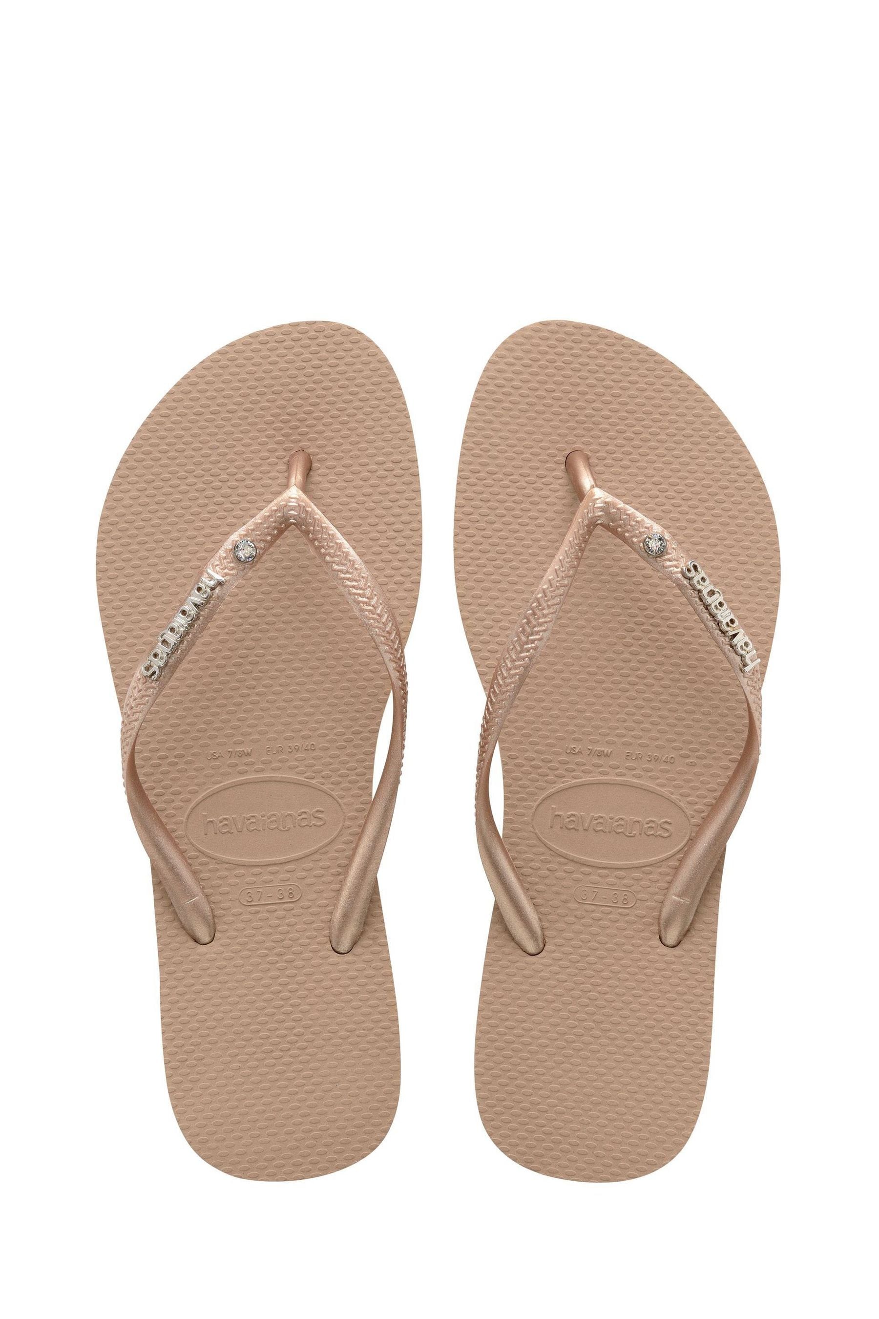 Buy Havaianas Slim Metal Logo Crystal Flip Flops from Next Luxembourg