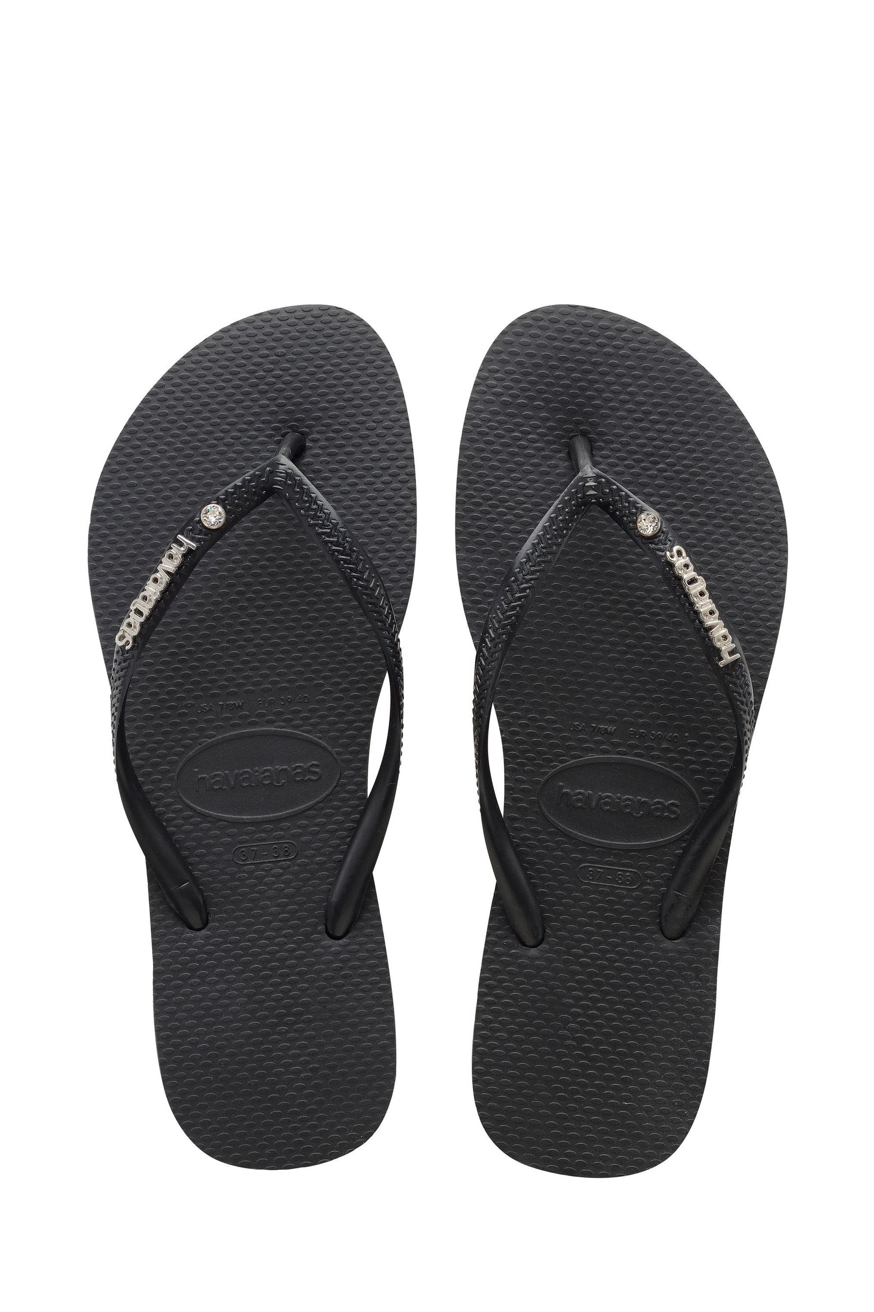 Havaianas slim metal logo and crystal store