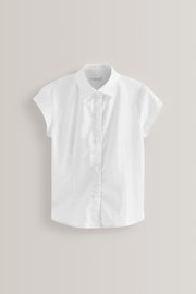 White Dressing Made Easy Cotton Rich Stretch Short Sleeve School Shirt (3-17yrs) - Image 5 of 9