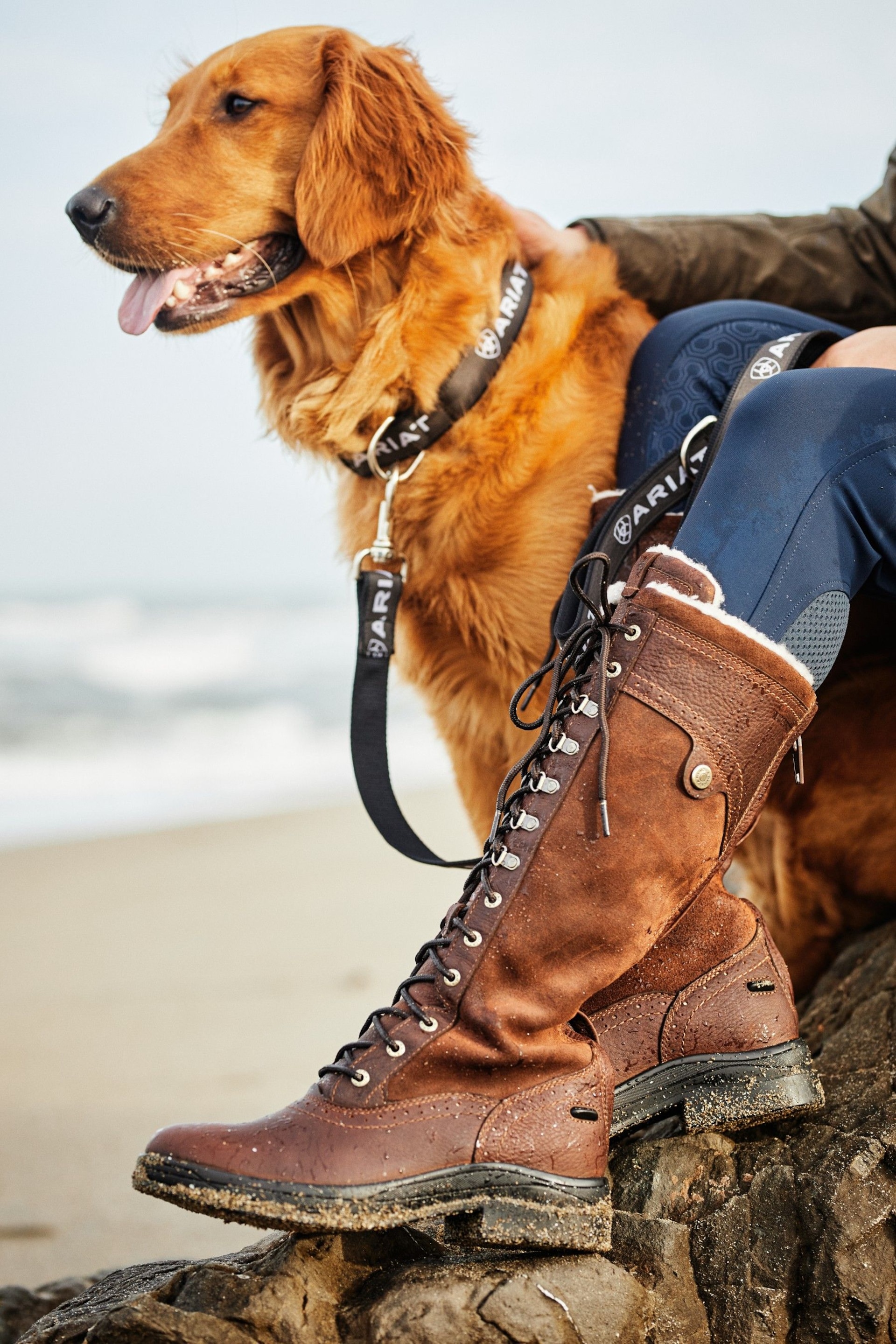 Ariat Brown Wythburn Tall Waterproof Lace Up Boots - Image 6 of 6