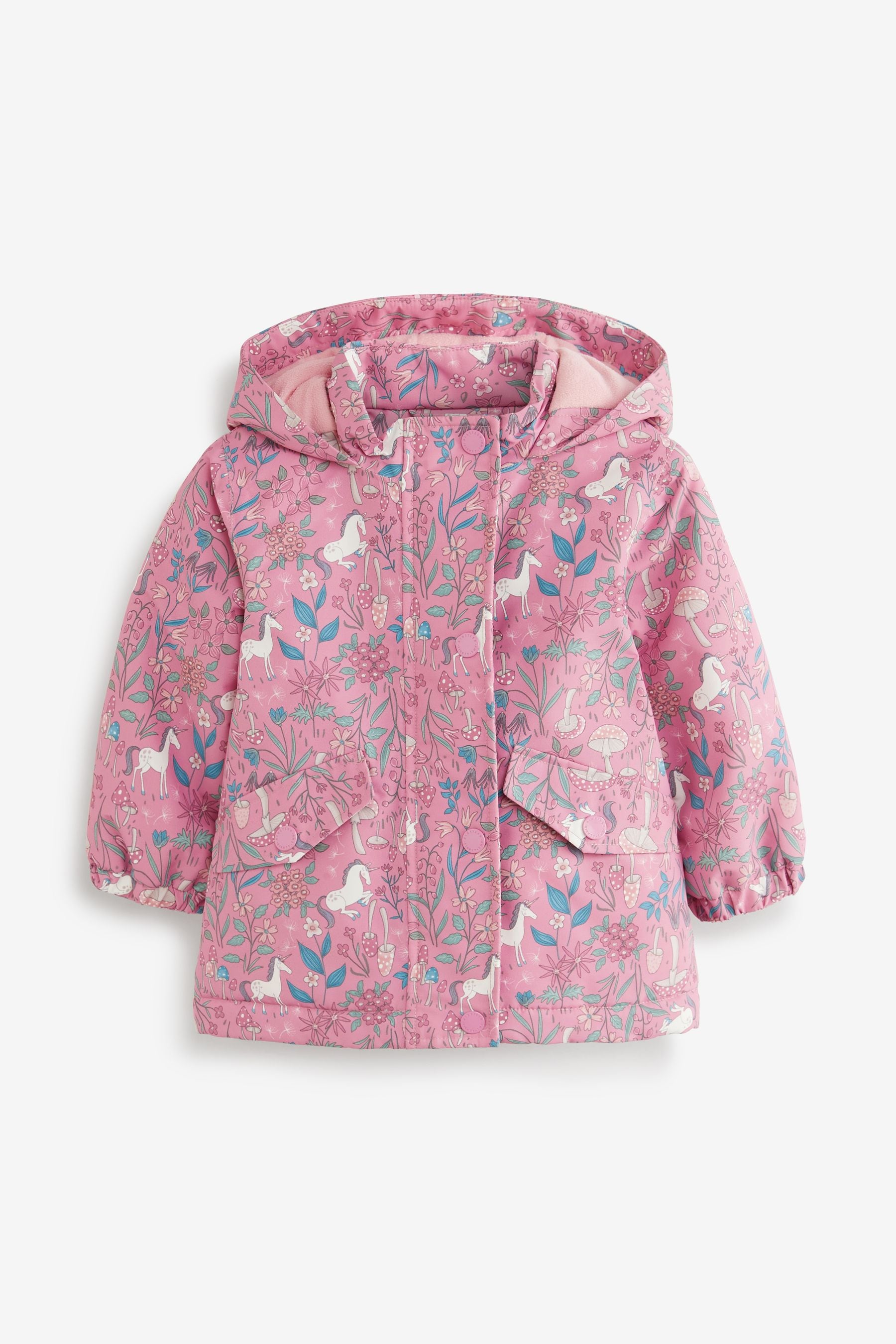 Buy Pink Unicorn Waterproof Printed Coat 6mths 7yrs from Next Luxembourg