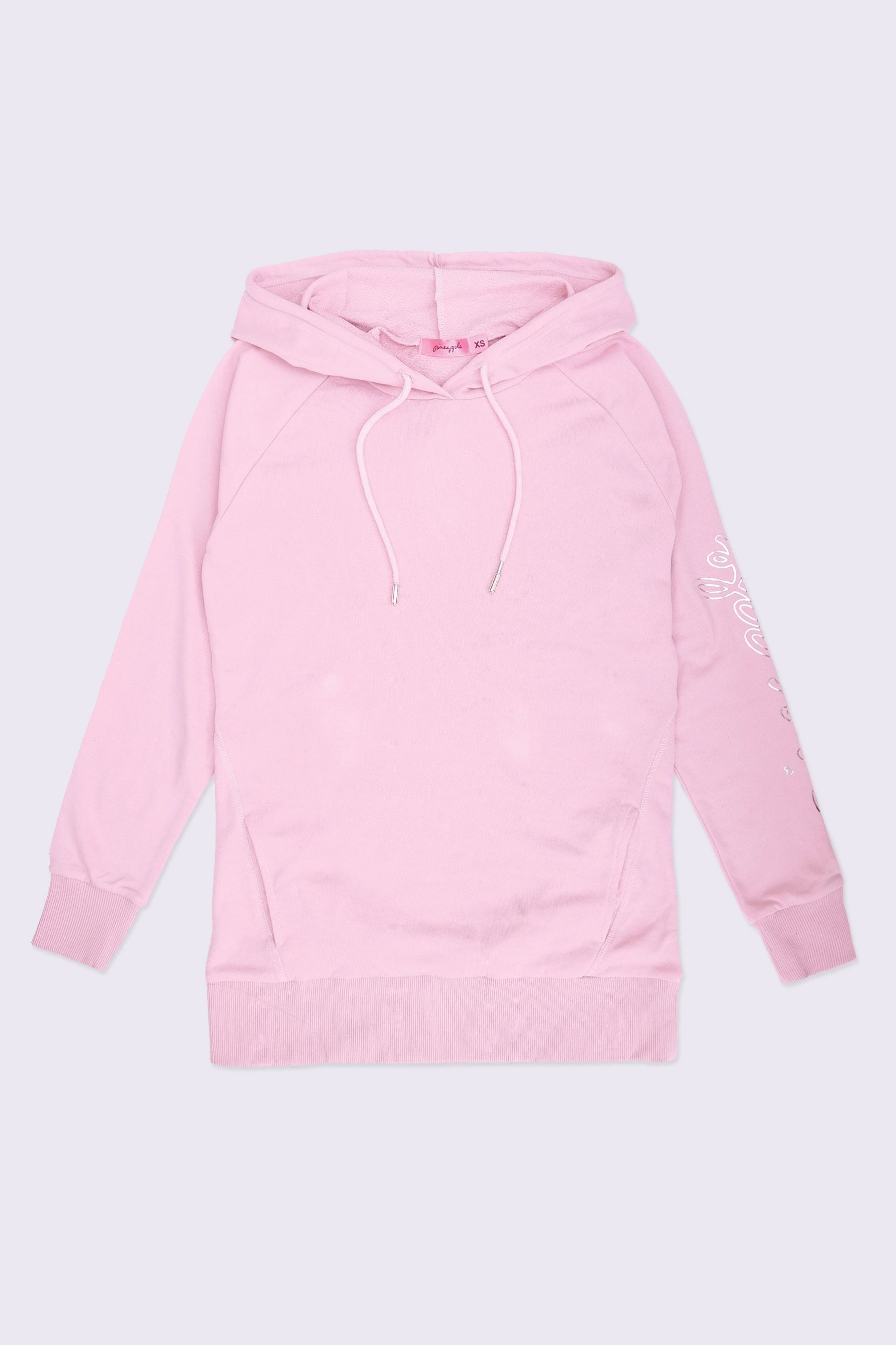 Longline pink hoodie clearance