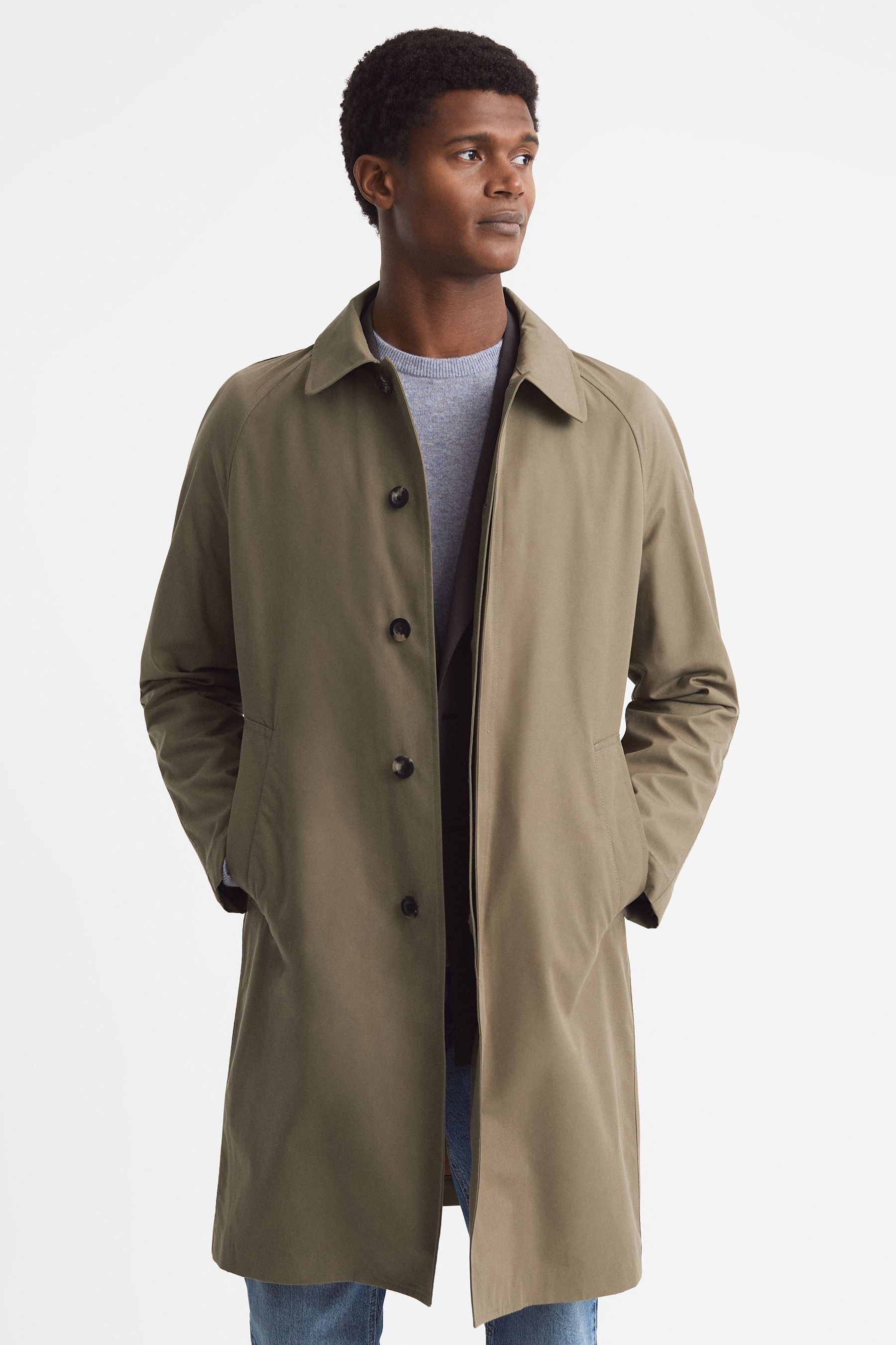 Mid trench coat hot sale