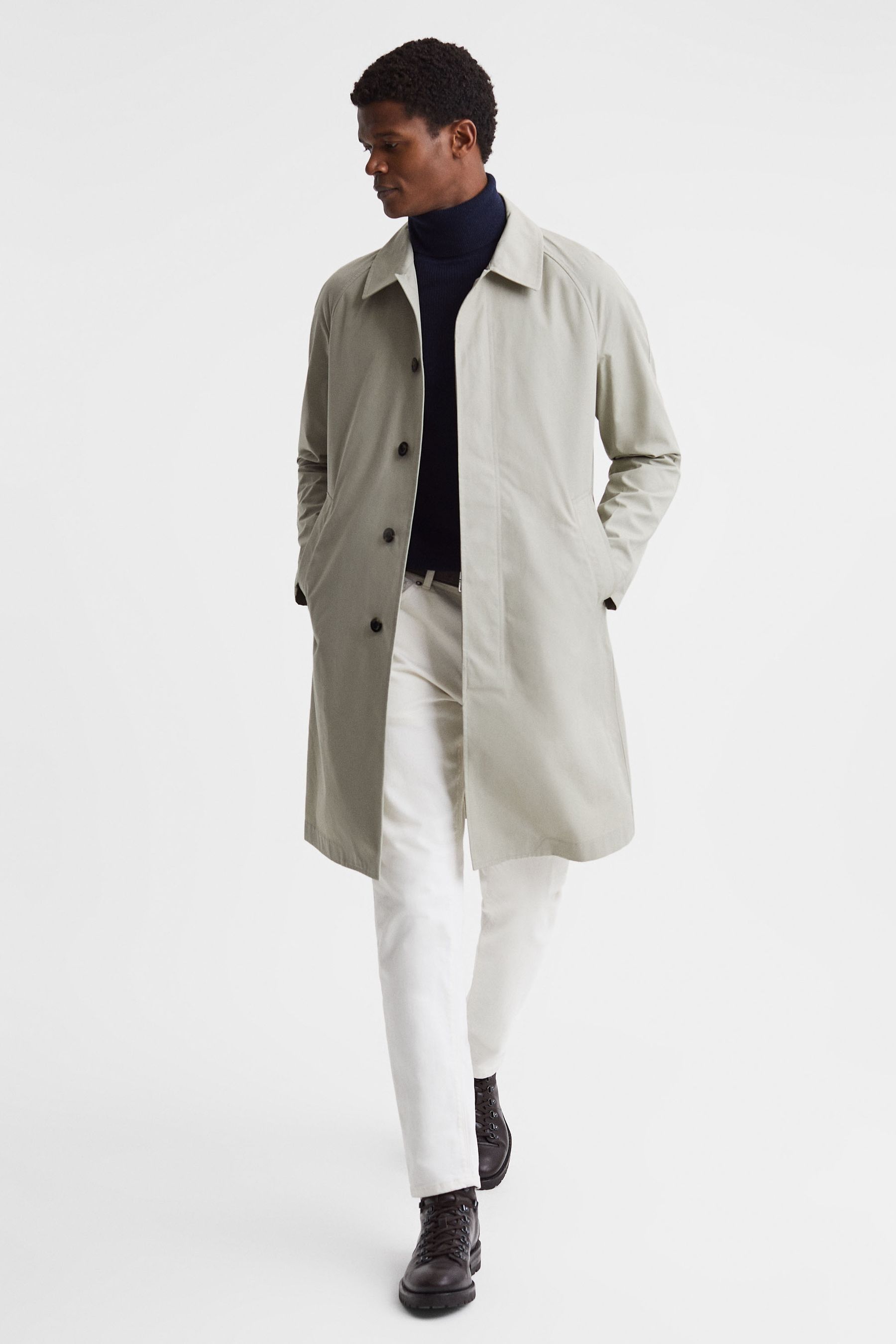 Buy Private White Mid Length Trench Coat from the Next UK online shop