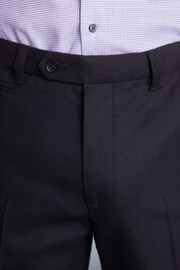 Black Regular Fit Signature 100% Wool Trousers With Motion Flex Waistband - Image 8 of 11