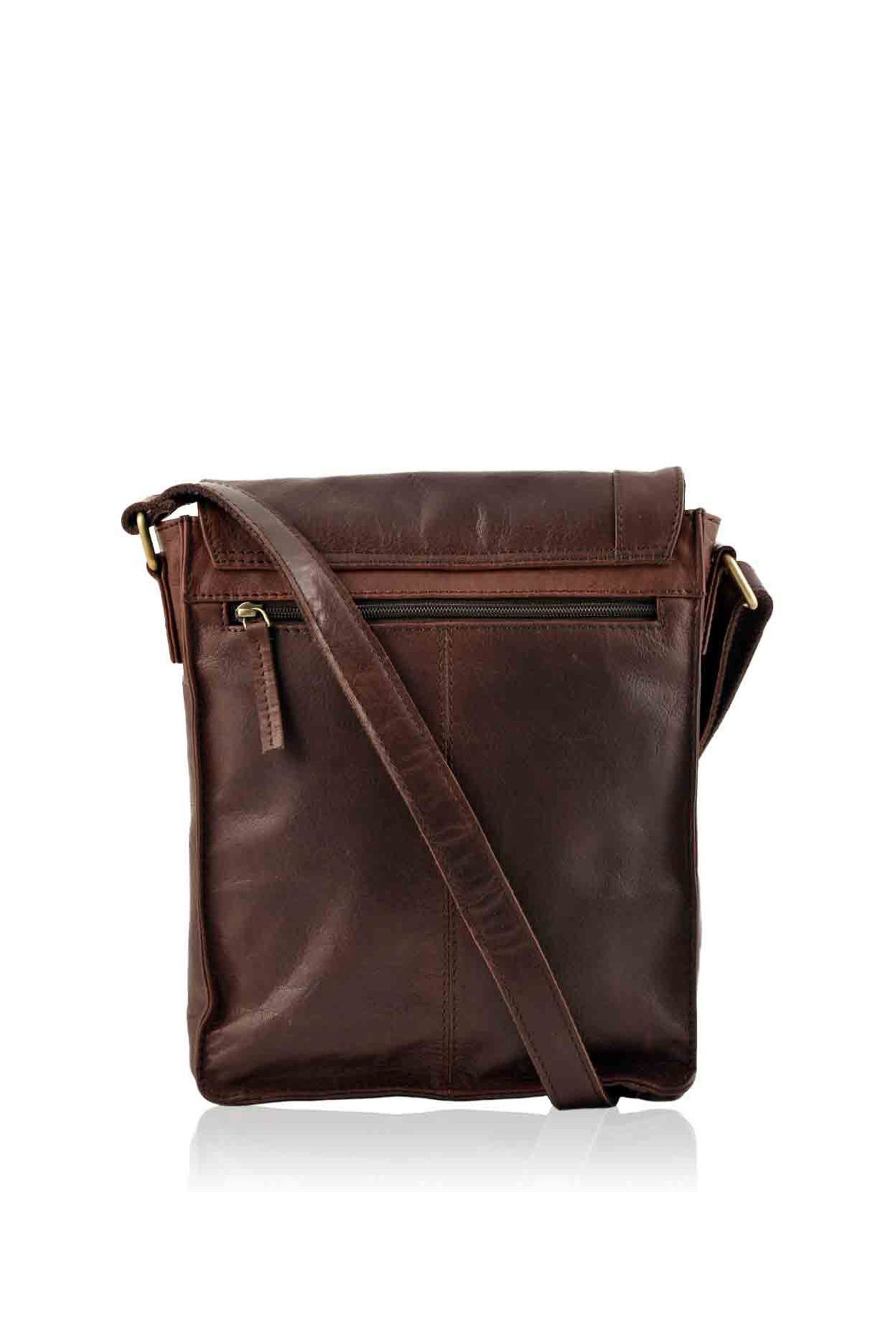 Buy Lakeland Leather Brown Medium Keswick Leather Messenger Bag from the Next UK online shop