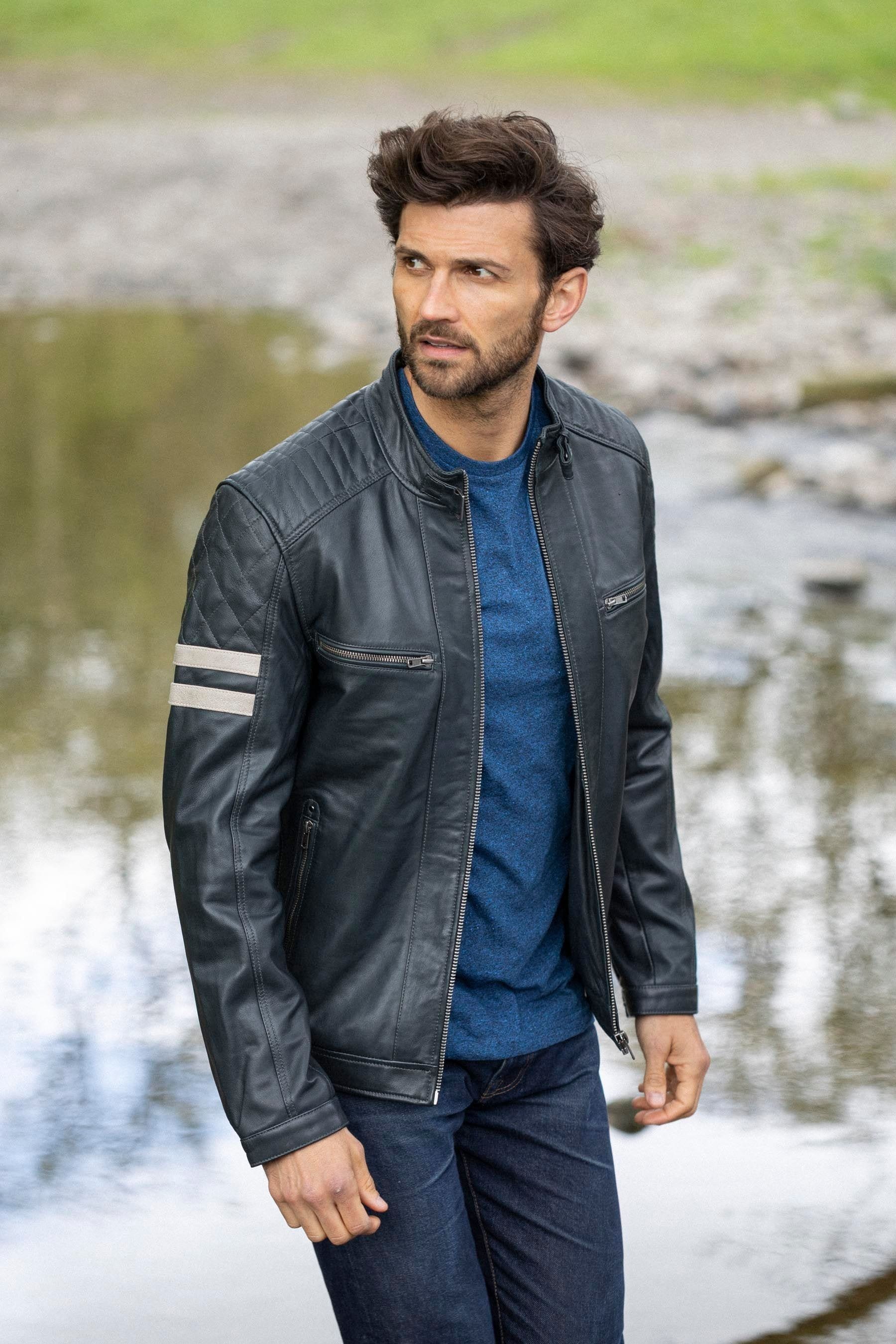 Lakeland leather biker jacket cheap