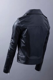 Lakeland Leather Grey Grasmere Leather Biker Jacket - Image 3 of 10