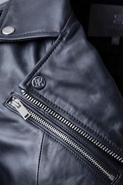 Lakeland Leather Grey Grasmere Leather Biker Jacket - Image 5 of 10