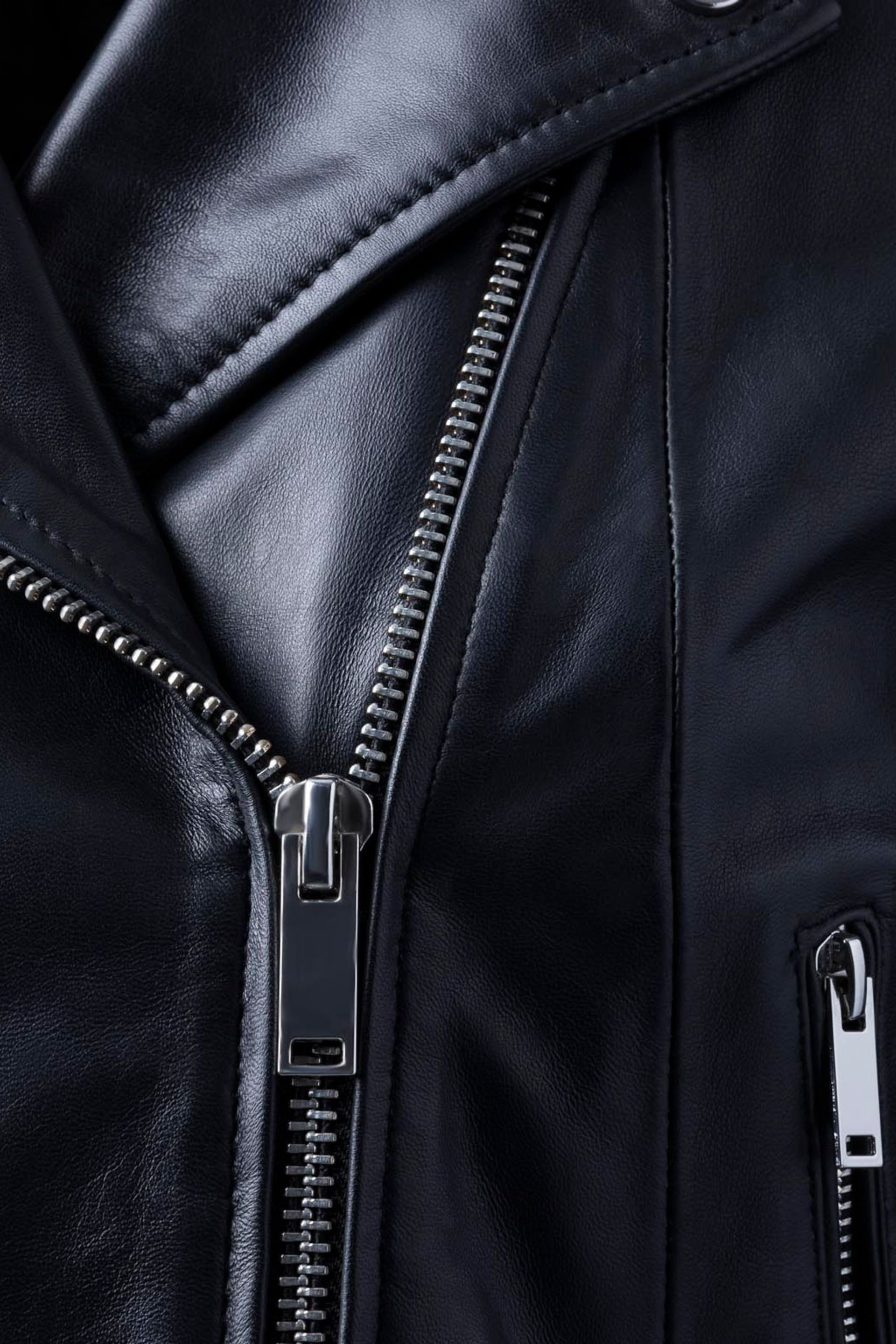 Lakeland Leather Grey Grasmere Leather Biker Jacket - Image 6 of 10