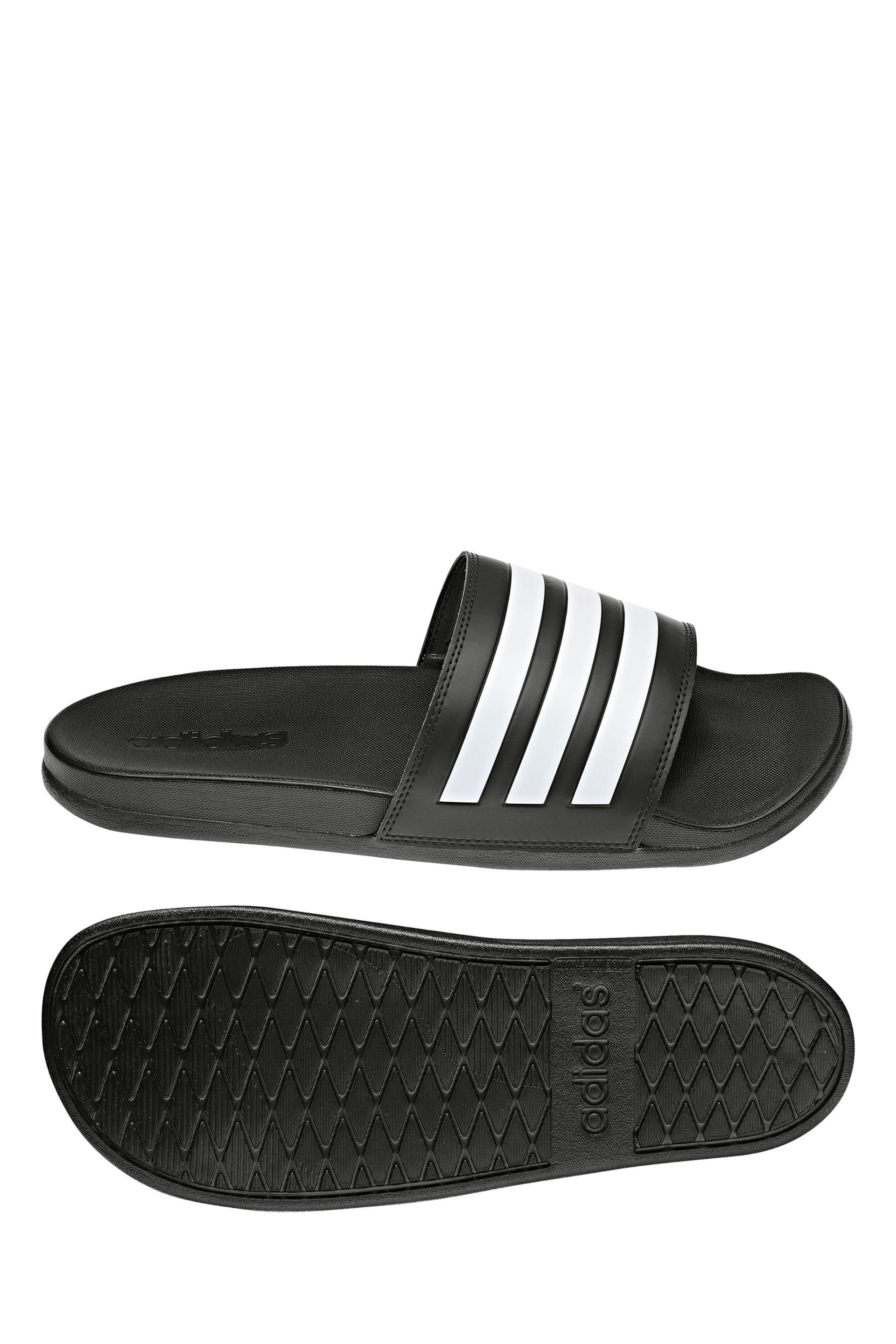 adidas Black Sportswear Adilette Comfort Sandals - Image 2 of 8