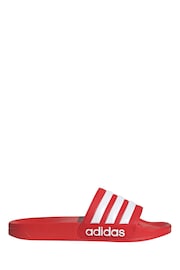 adidas Red Sportswear Adilette Shower Sliders - Image 1 of 10